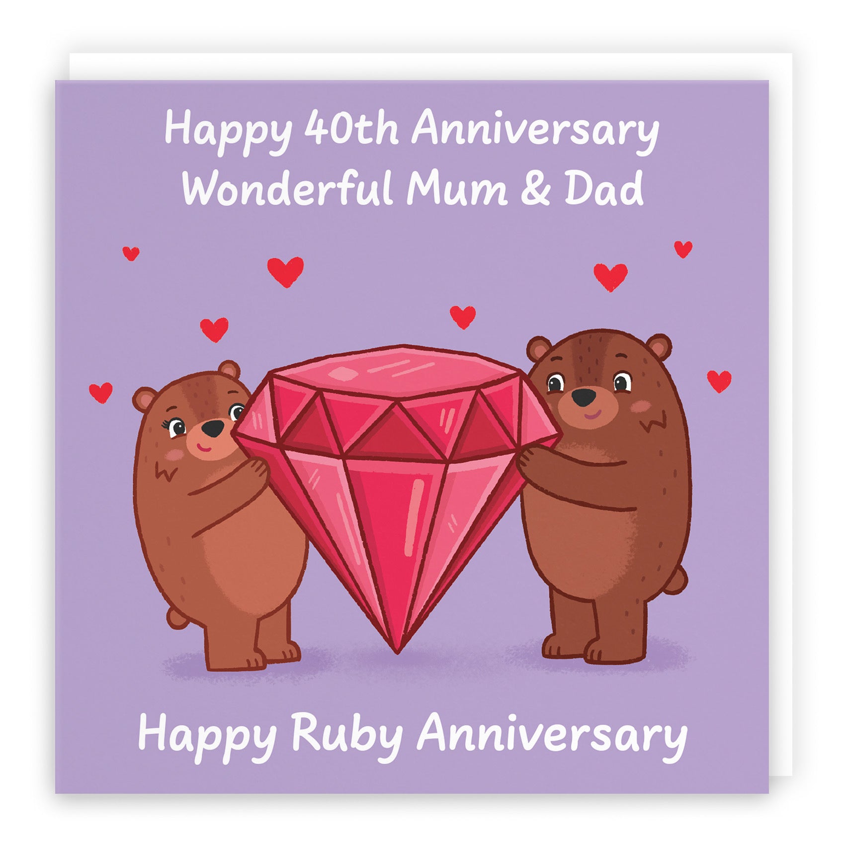 40th Mum And Dad Anniversary Card Love Story - Default Title (B0DHW7H8RC)