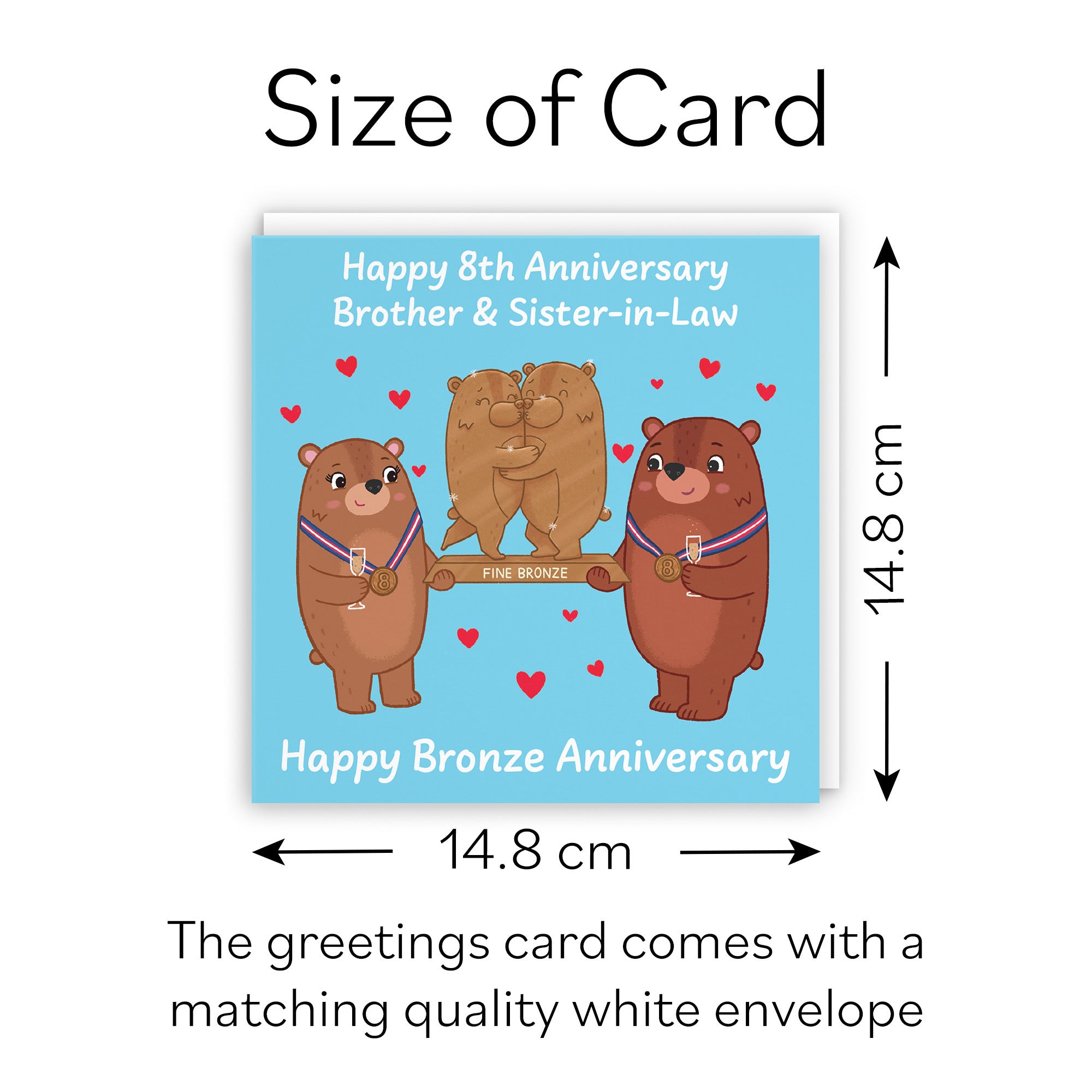 8th Brother And Sister In Law Anniversary Card Love Story - Default Title (B0DHW7JFDL)