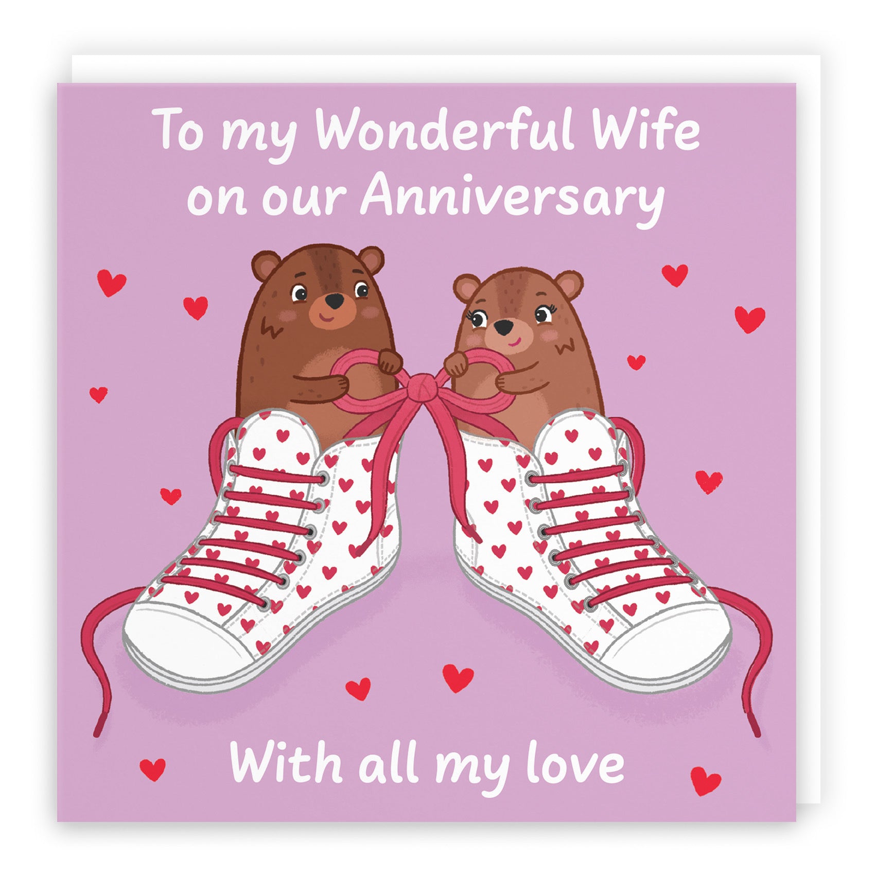 Wife Anniversary Card Laces Love Story - Default Title (B0DHW7PWC5)