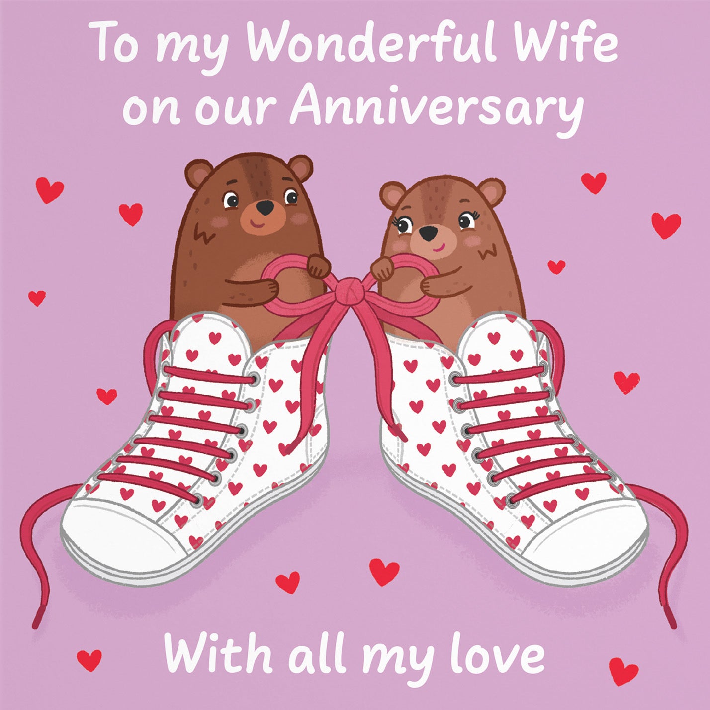 Wife Anniversary Card Laces Love Story - Default Title (B0DHW7PWC5)