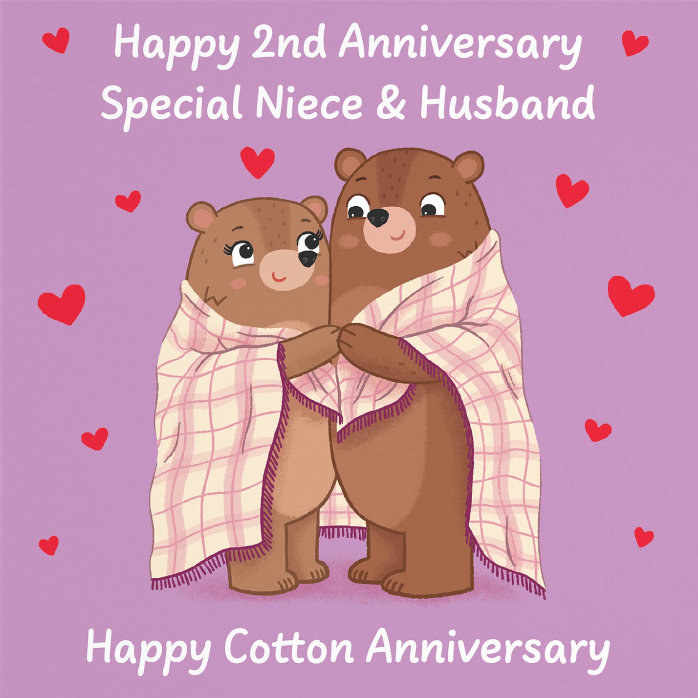 2nd Niece And Husband Anniversary Card Love Story - Default Title (B0DHW7XK7T)