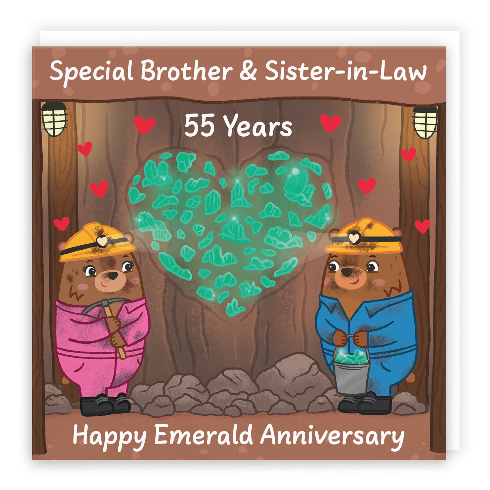 55th Brother And Sister In Law Anniversary Card Love Story - Default Title (B0DHW82GZW)