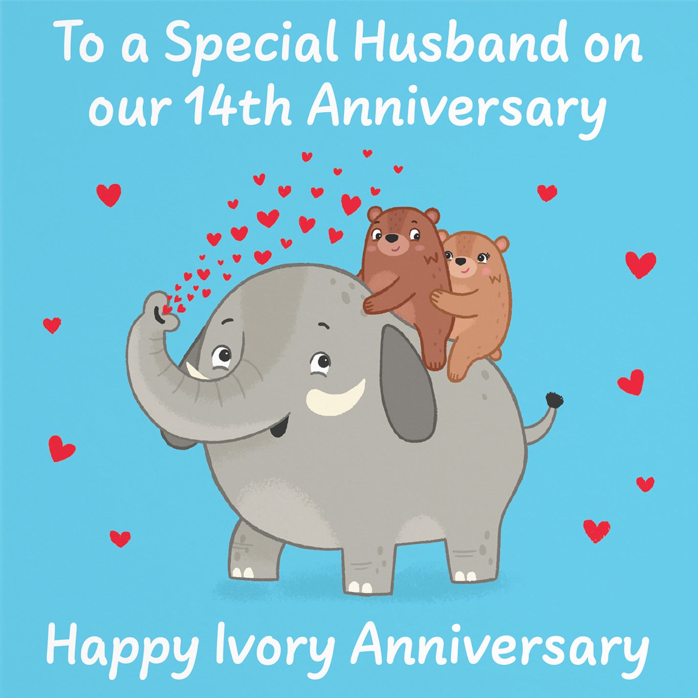 14th Husband Anniversary Card Love Story - Default Title (B0DHW831F6)