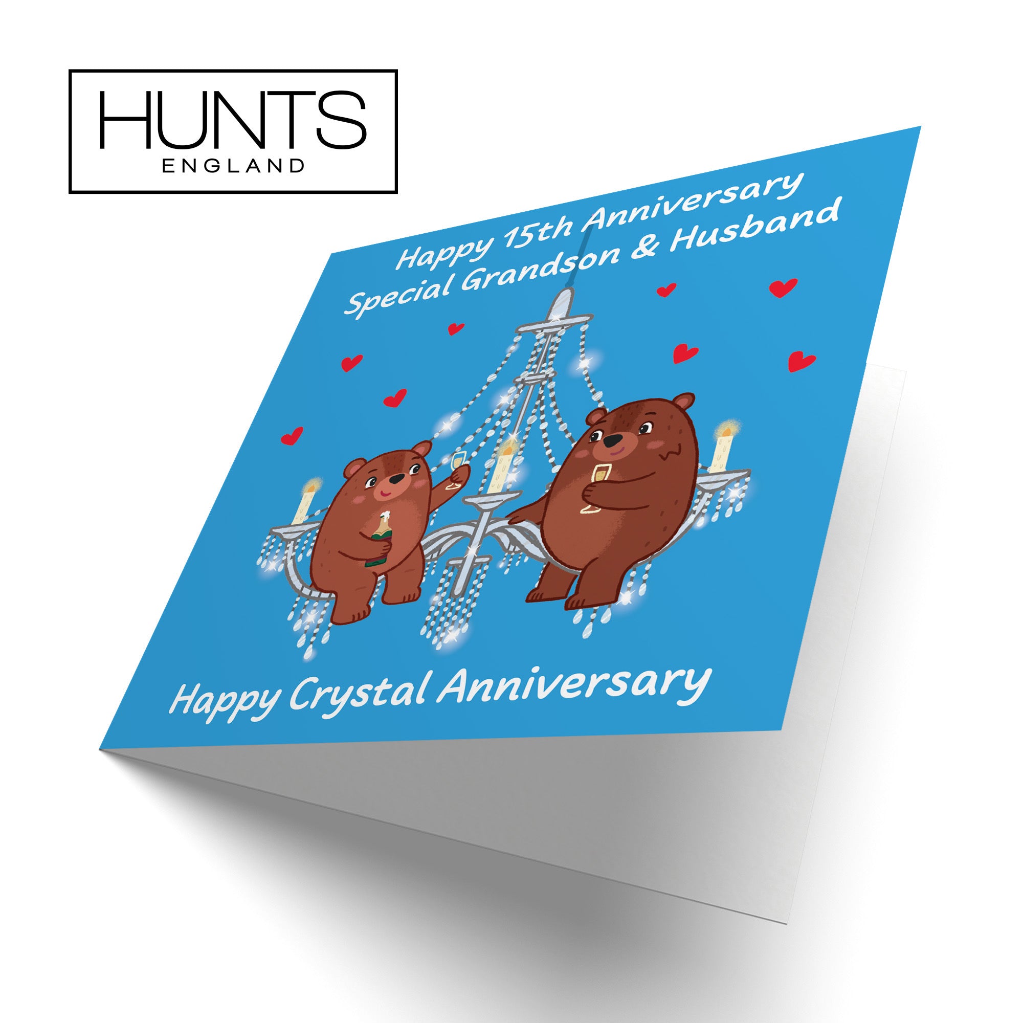 15th Grandson And Husband Anniversary Card Love Story - Default Title (B0DHW8429M)