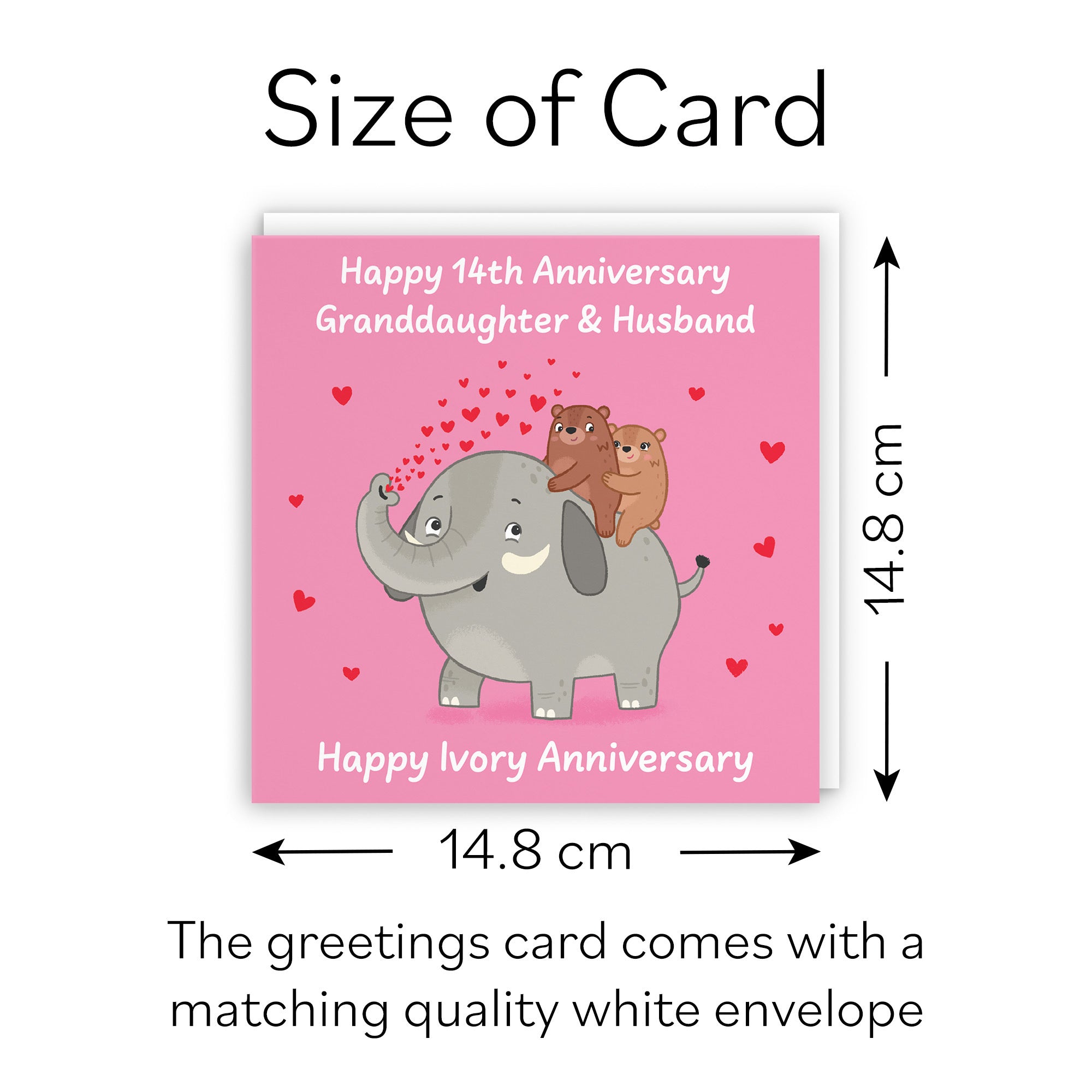 14th Granddaughter And Husband Anniversary Card Love Story - Default Title (B0DHW85T4J)