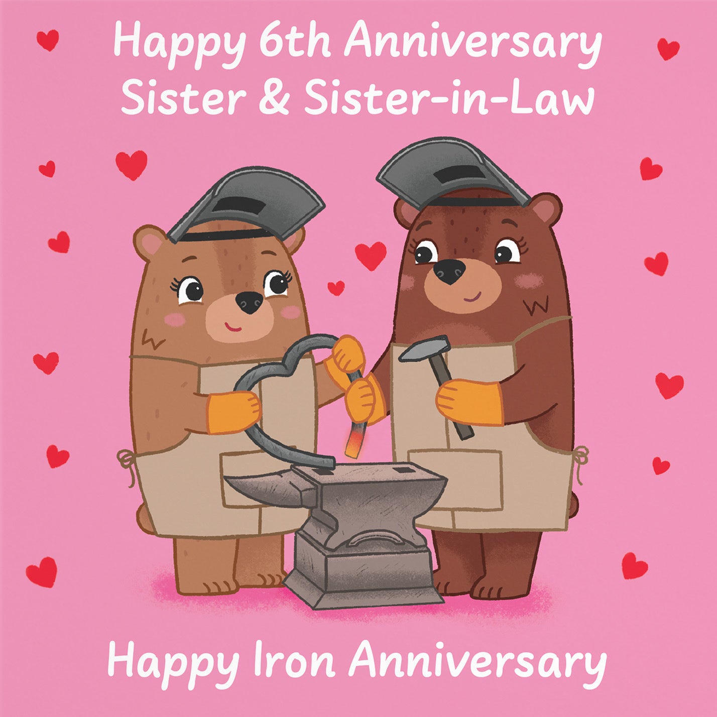 6th Sister And Sister In Law Anniversary Card Love Story - Default Title (B0DHW86SQZ)