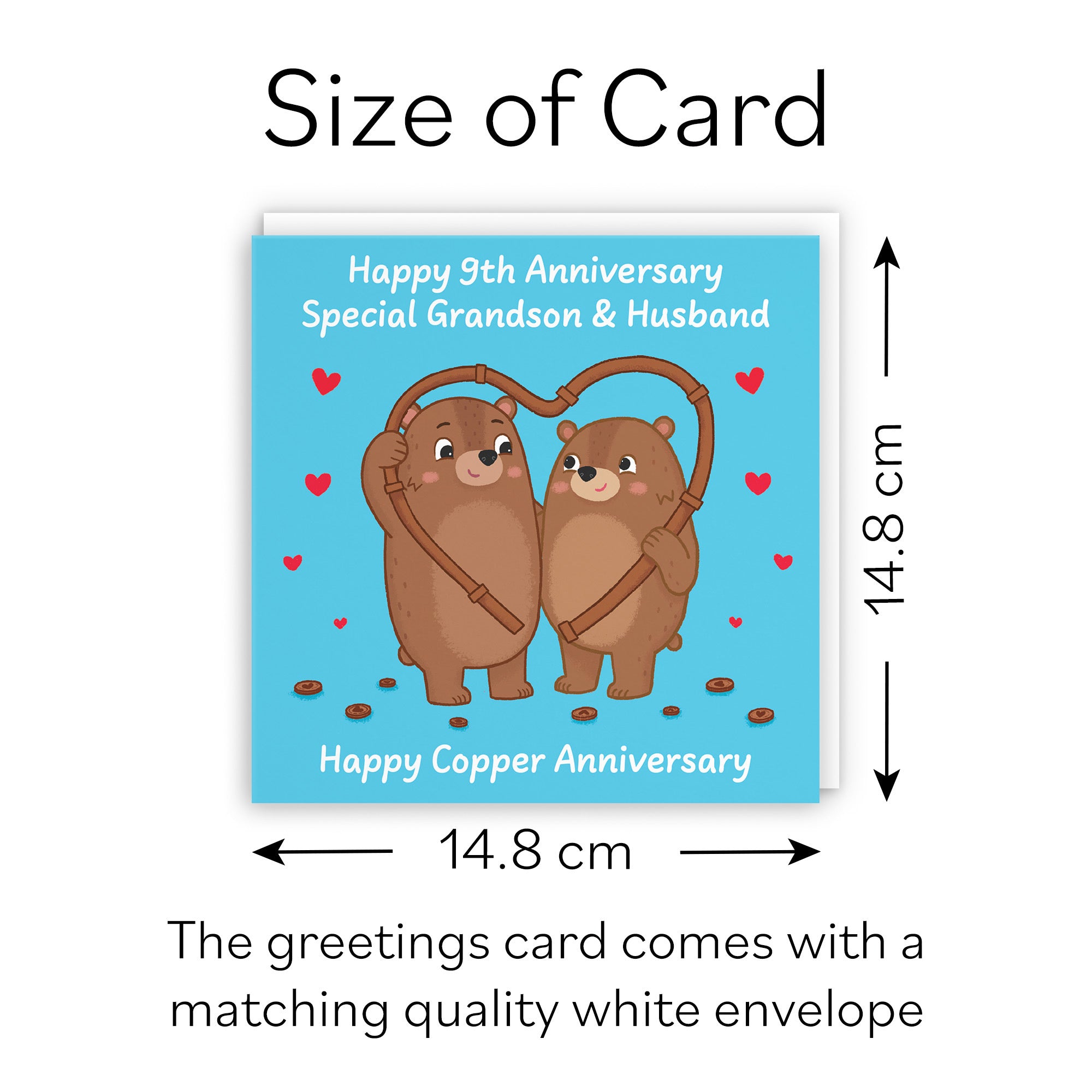 9th Grandson And Husband Anniversary Card Love Story - Default Title (B0DHW87YMH)