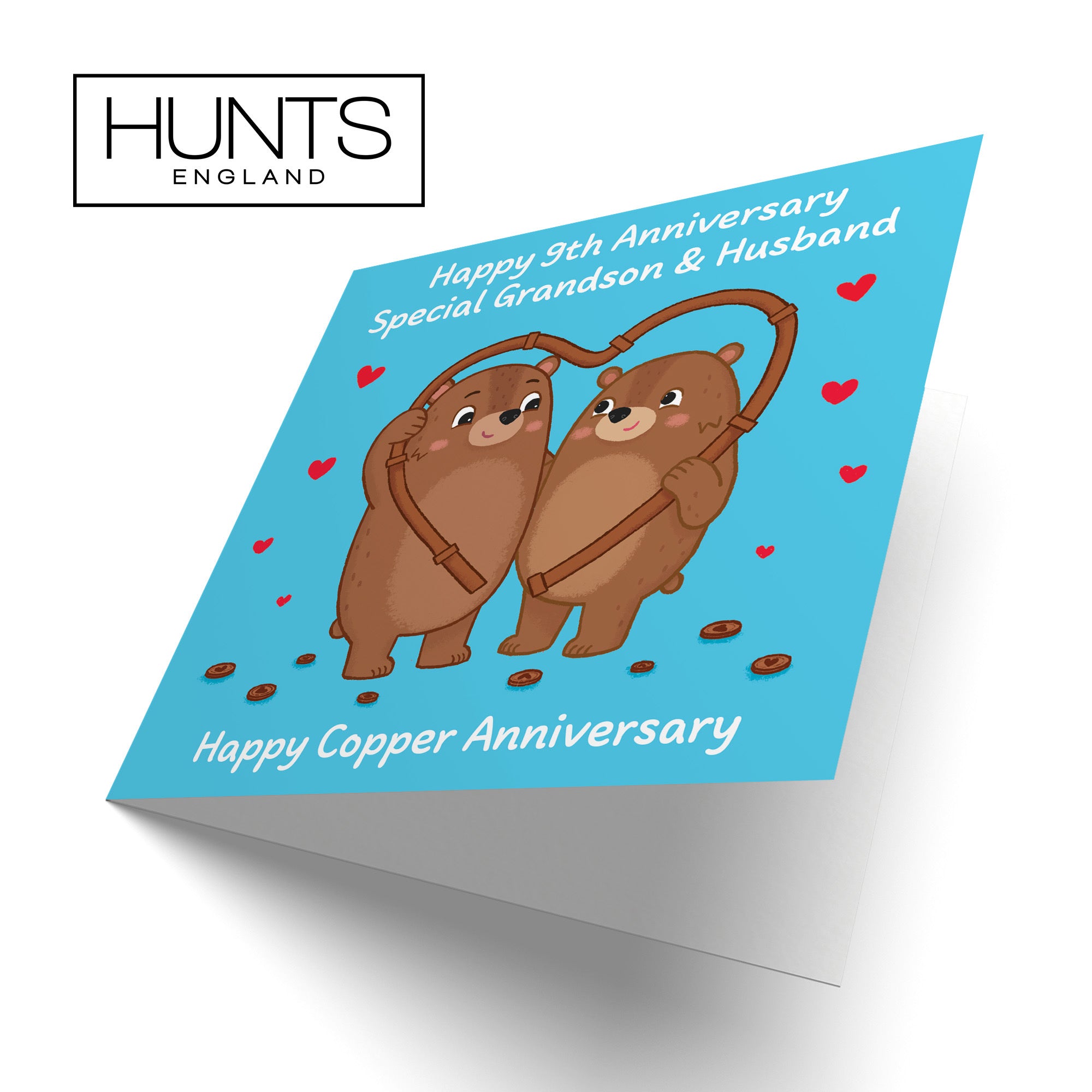 9th Grandson And Husband Anniversary Card Love Story - Default Title (B0DHW87YMH)