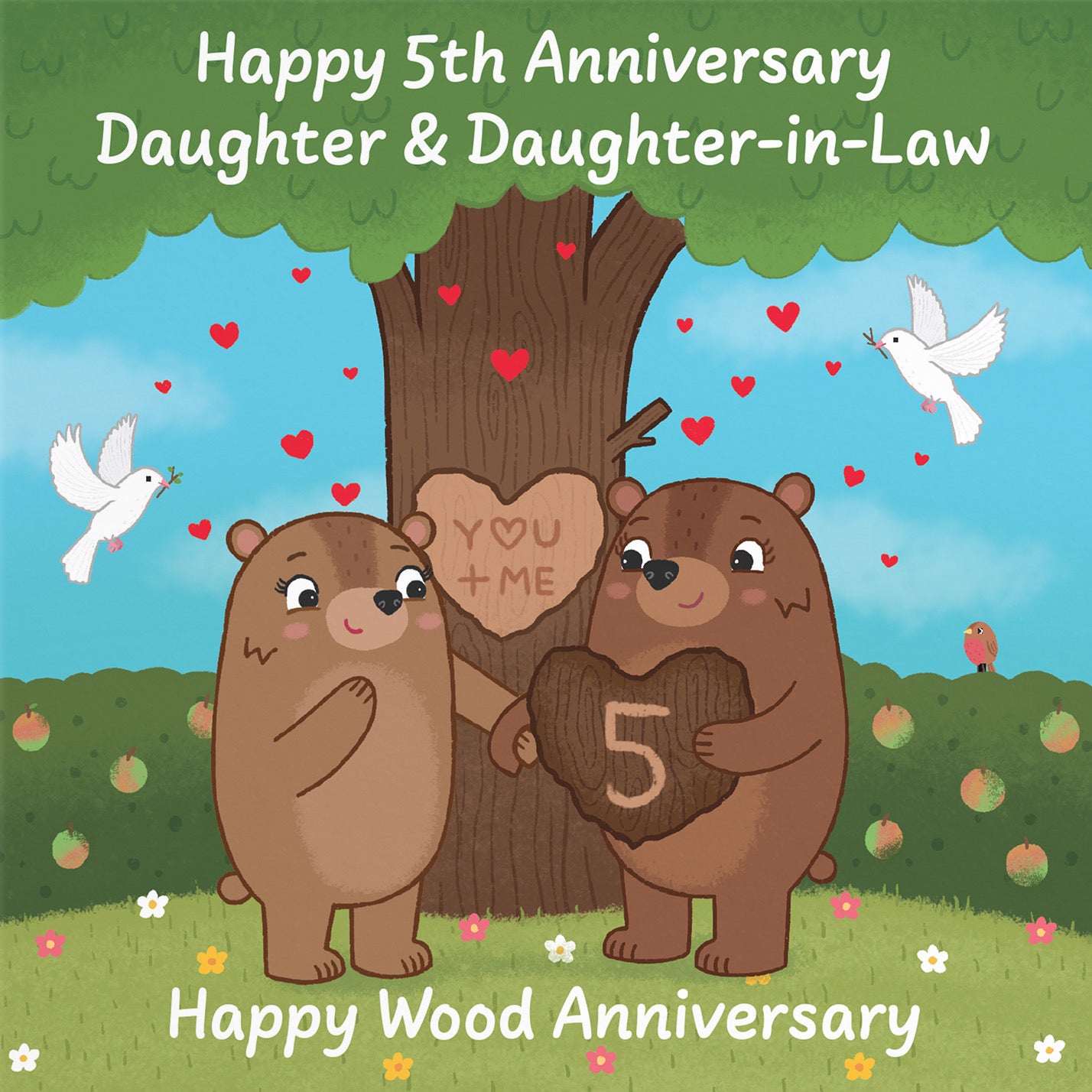 5th Daughter And Daughter In Law Anniversary Card Love Story - Default Title (B0DHW89Y8P)