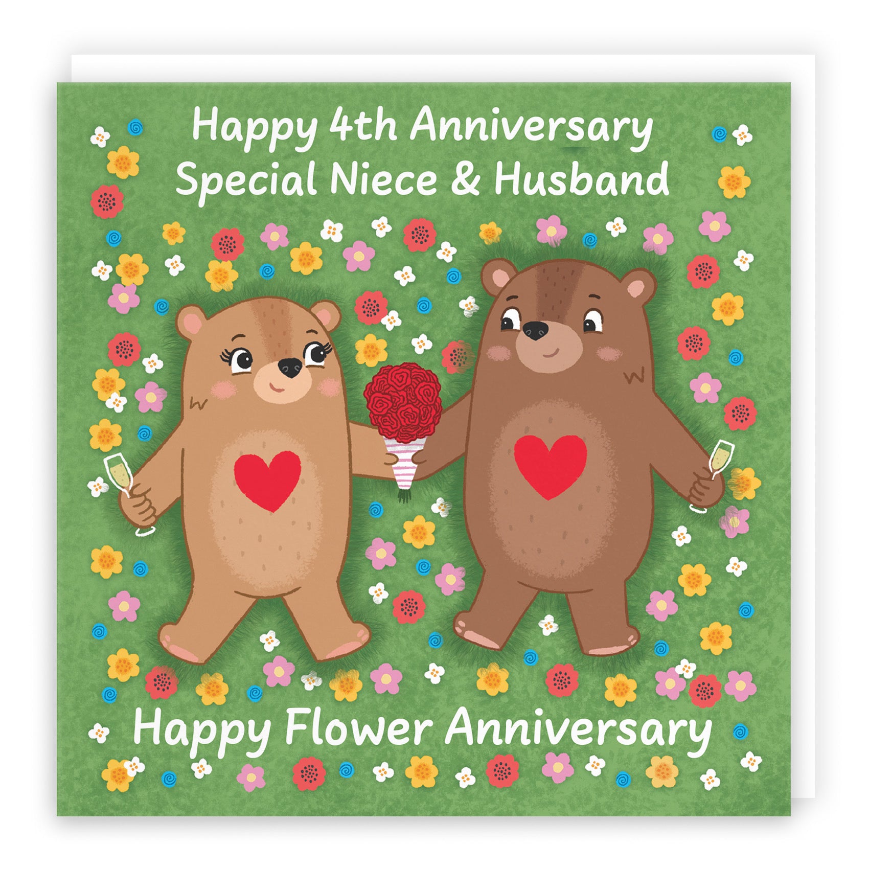 4th Niece And Husband Anniversary Card Love Story - Default Title (B0DHW8B8LB)