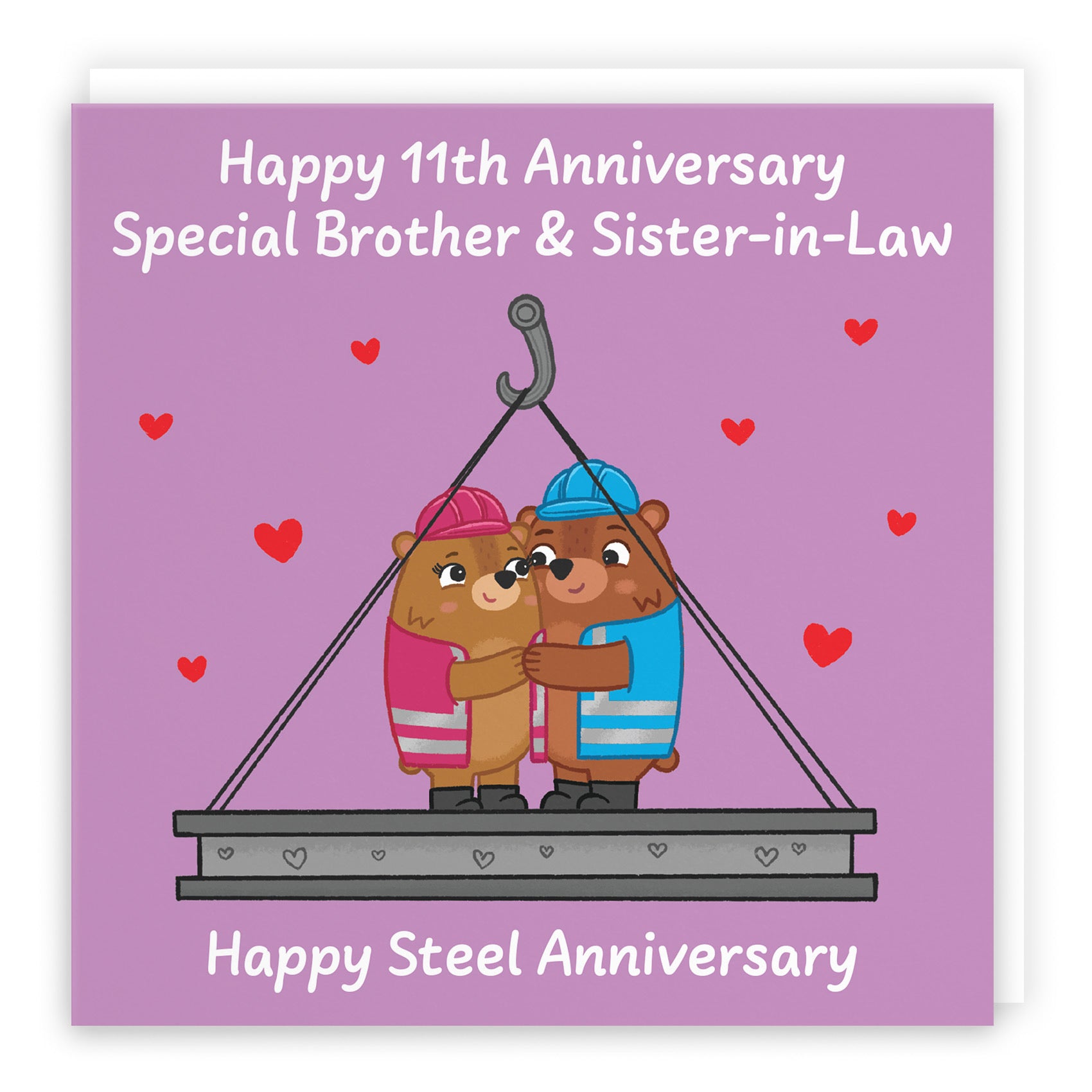 11th Brother And Sister In Law Anniversary Card Love Story - Default Title (B0DHW8D3ZN)