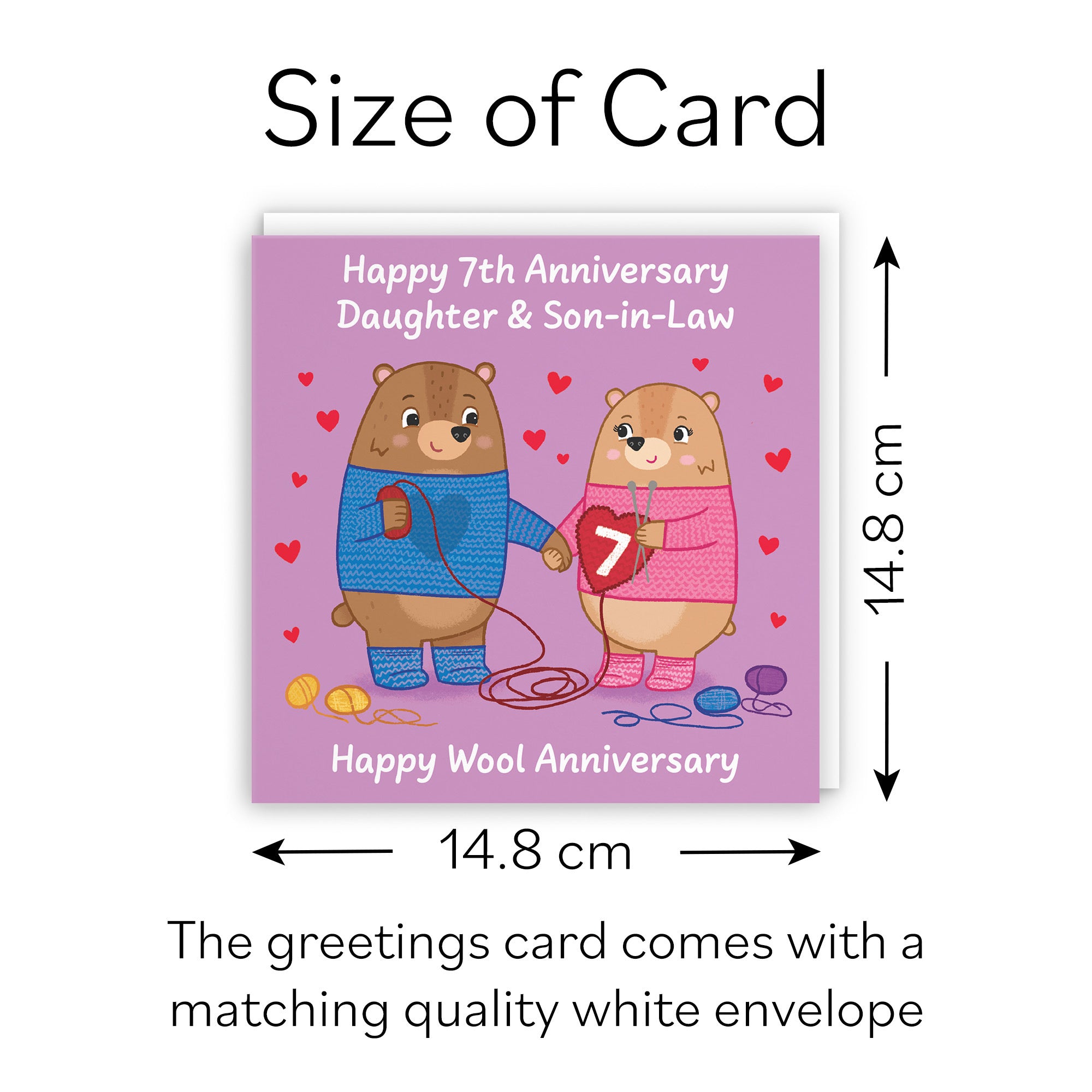 7th Daughter And Son In Law Anniversary Card Love Story - Default Title (B0DHW8FBJK)