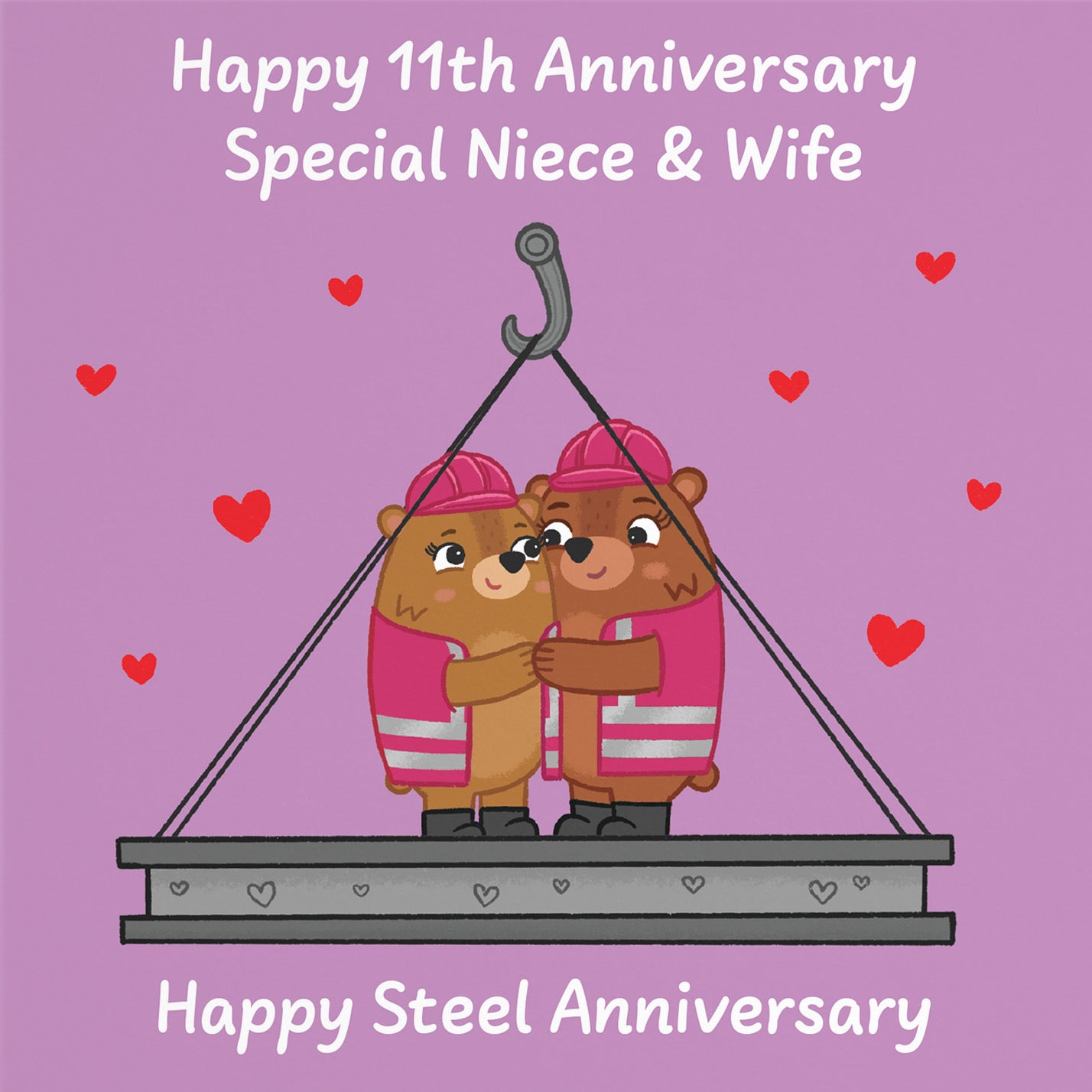 11th Niece And Wife Anniversary Card Love Story - Default Title (B0DHW8FLGR)