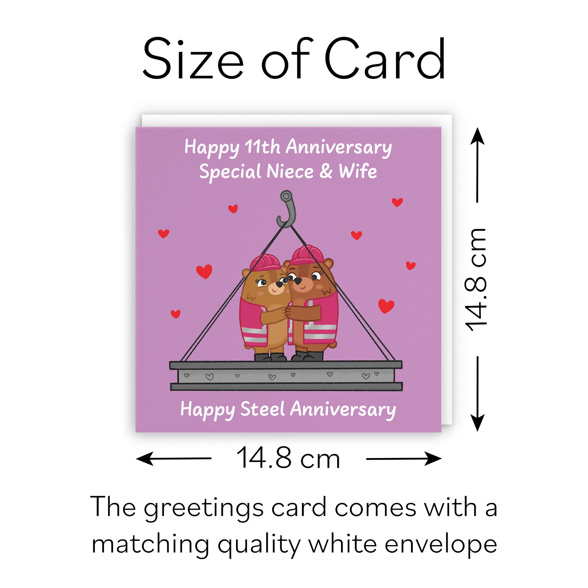 11th Niece And Wife Anniversary Card Love Story - Default Title (B0DHW8FLGR)