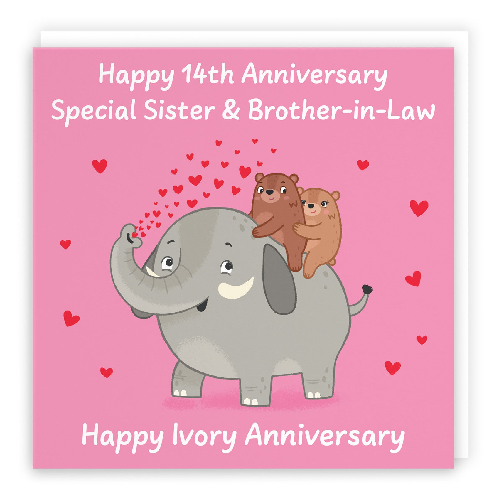 14th Sister And Brother In Law Anniversary Card Love Story - Default Title (B0DHW8GFKH)