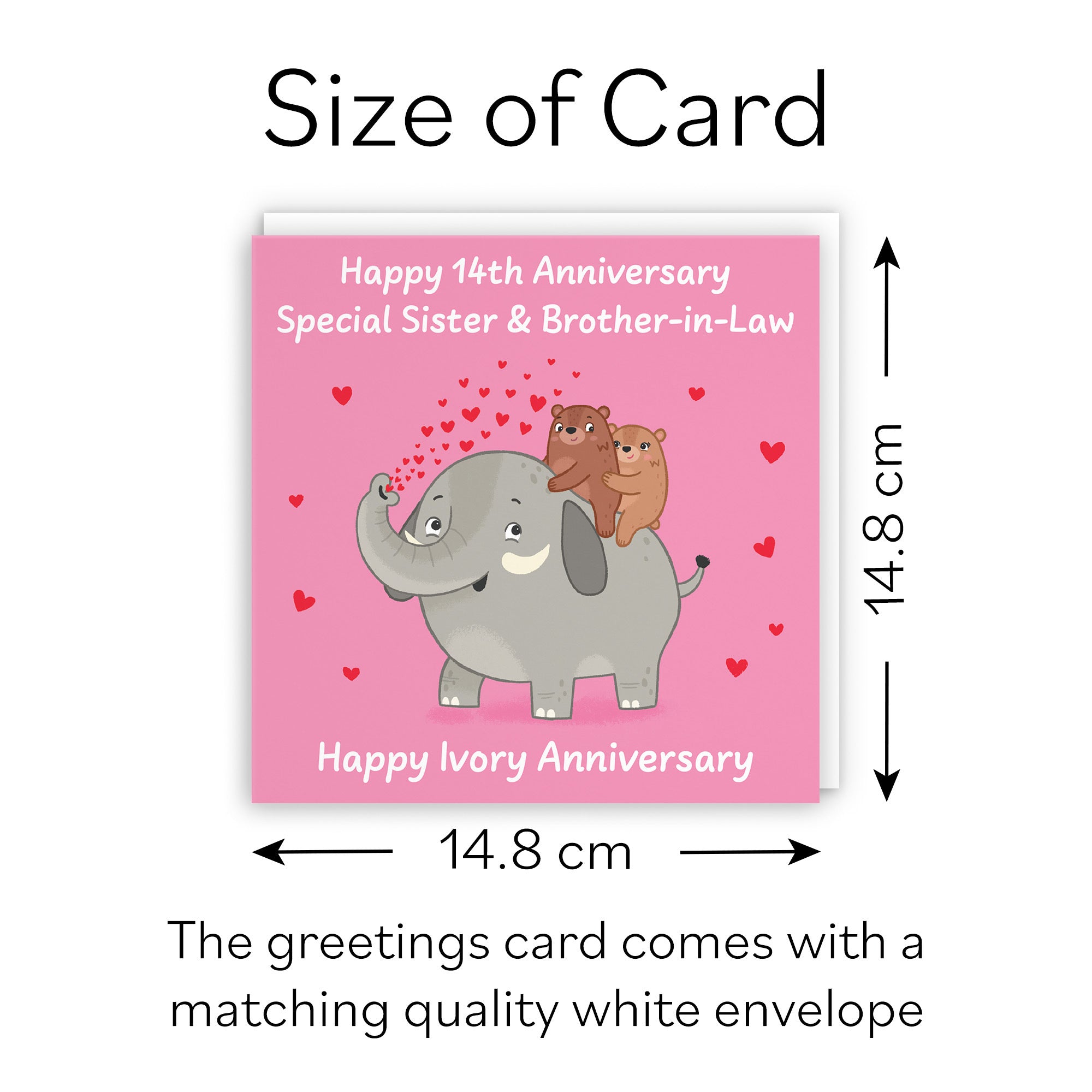 14th Sister And Brother In Law Anniversary Card Love Story - Default Title (B0DHW8GFKH)