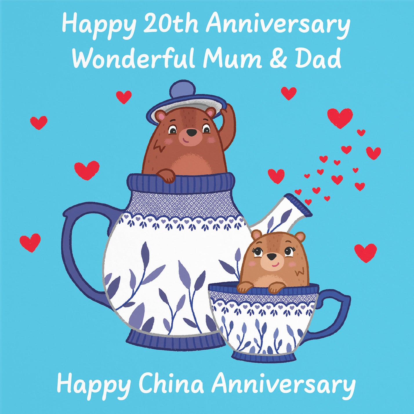 20th Mum And Dad Anniversary Card Love Story - Default Title (B0DHW8K21K)