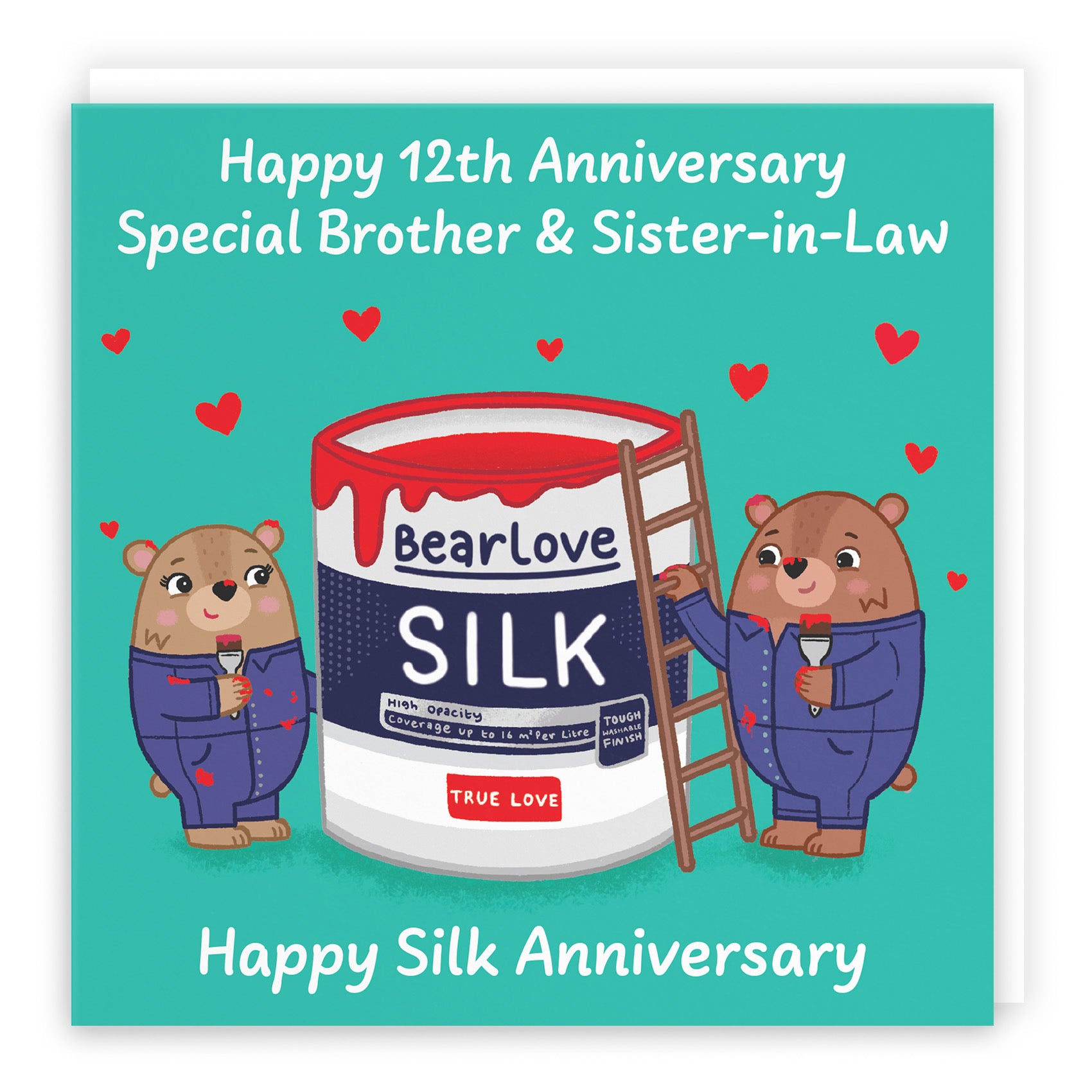 12th Brother And Sister In Law Anniversary Card Love Story - Default Title (B0DHW8K21L)