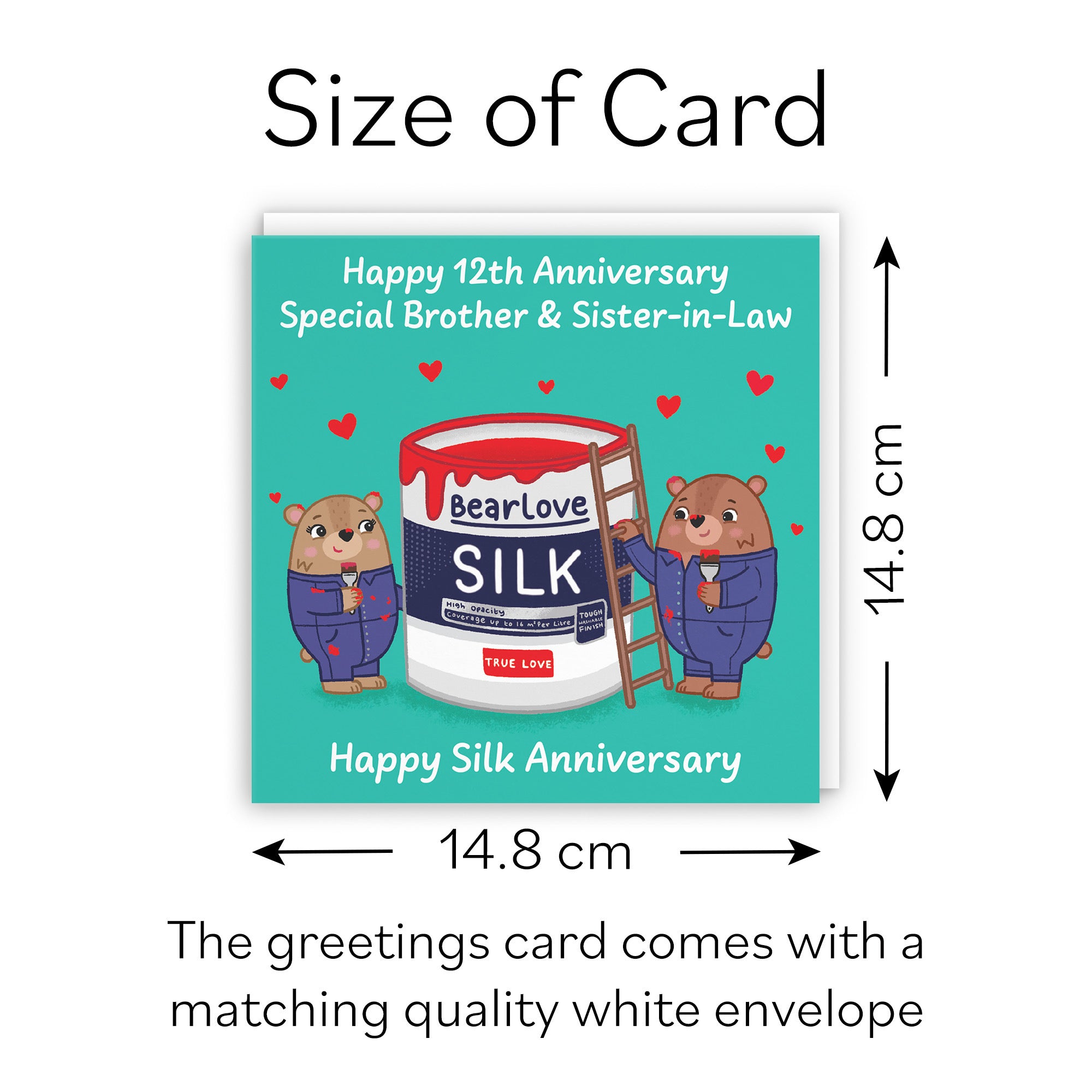 12th Brother And Sister In Law Anniversary Card Love Story - Default Title (B0DHW8K21L)