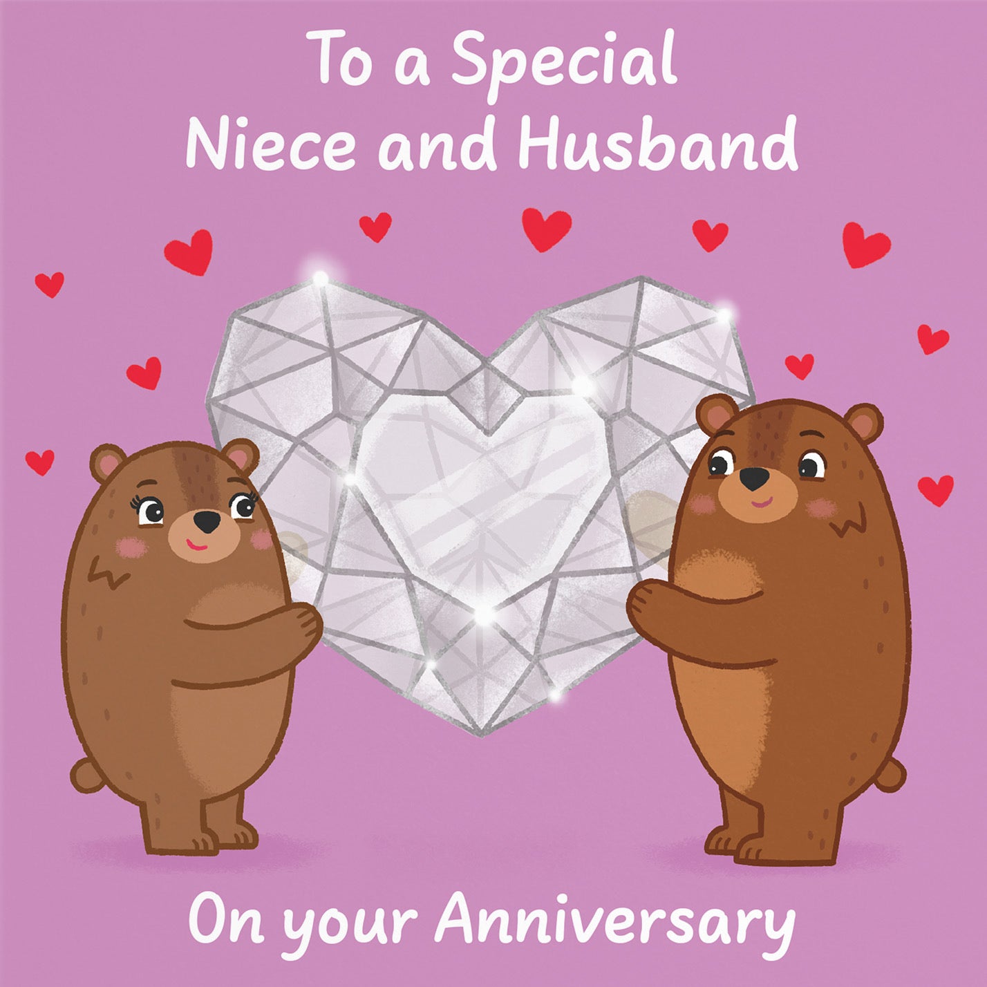 Niece And Husband Anniversary Card Sparkling Love Story - Default Title (B0DHW8K3LH)