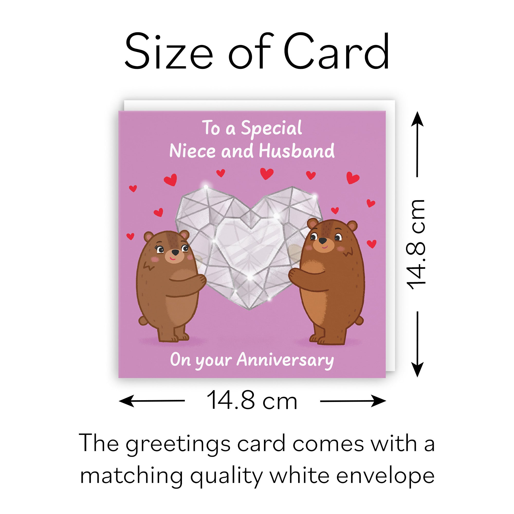 Niece And Husband Anniversary Card Sparkling Love Story - Default Title (B0DHW8K3LH)