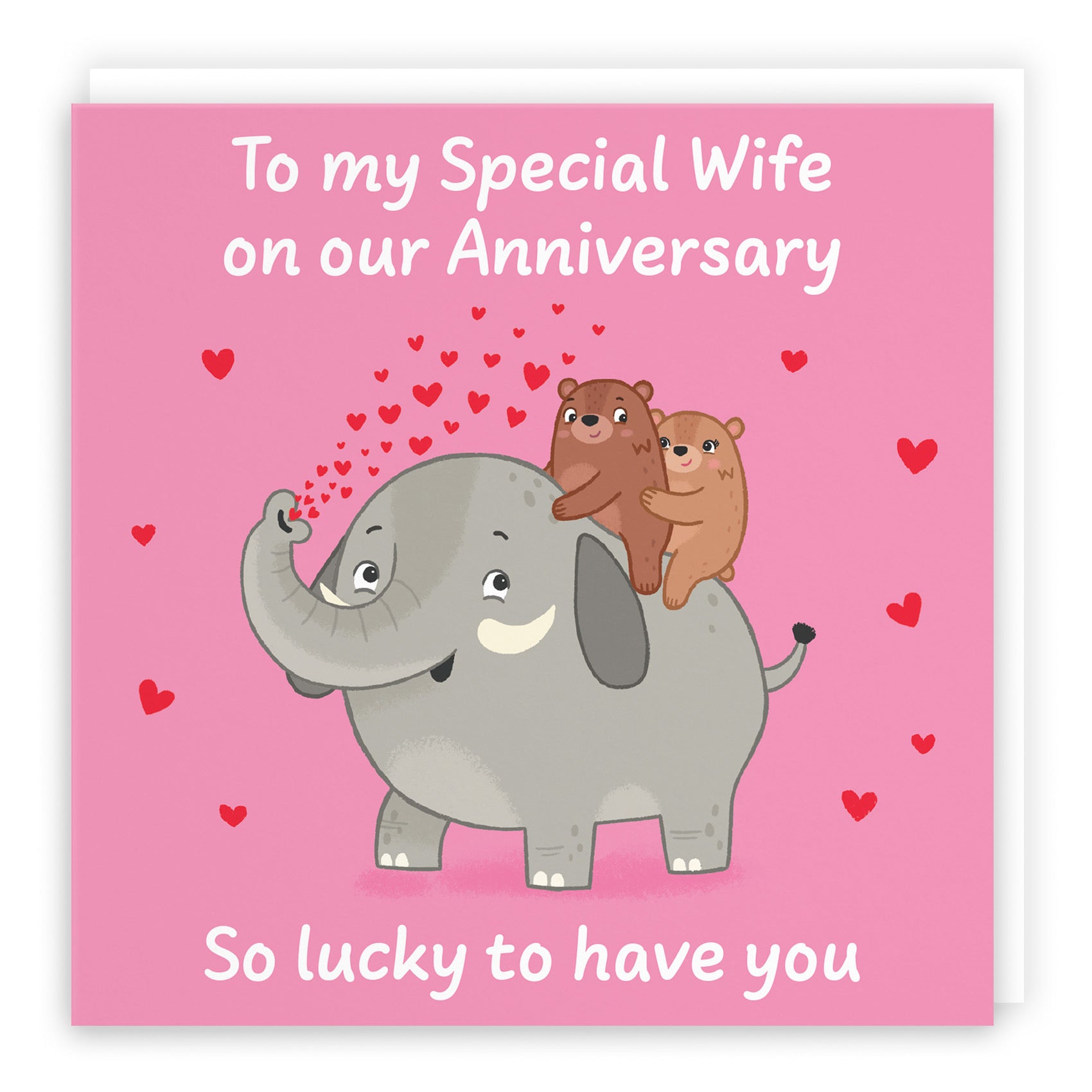 Wife Anniversary Card Elephant Love Story - Default Title (B0DHW8LLX3)