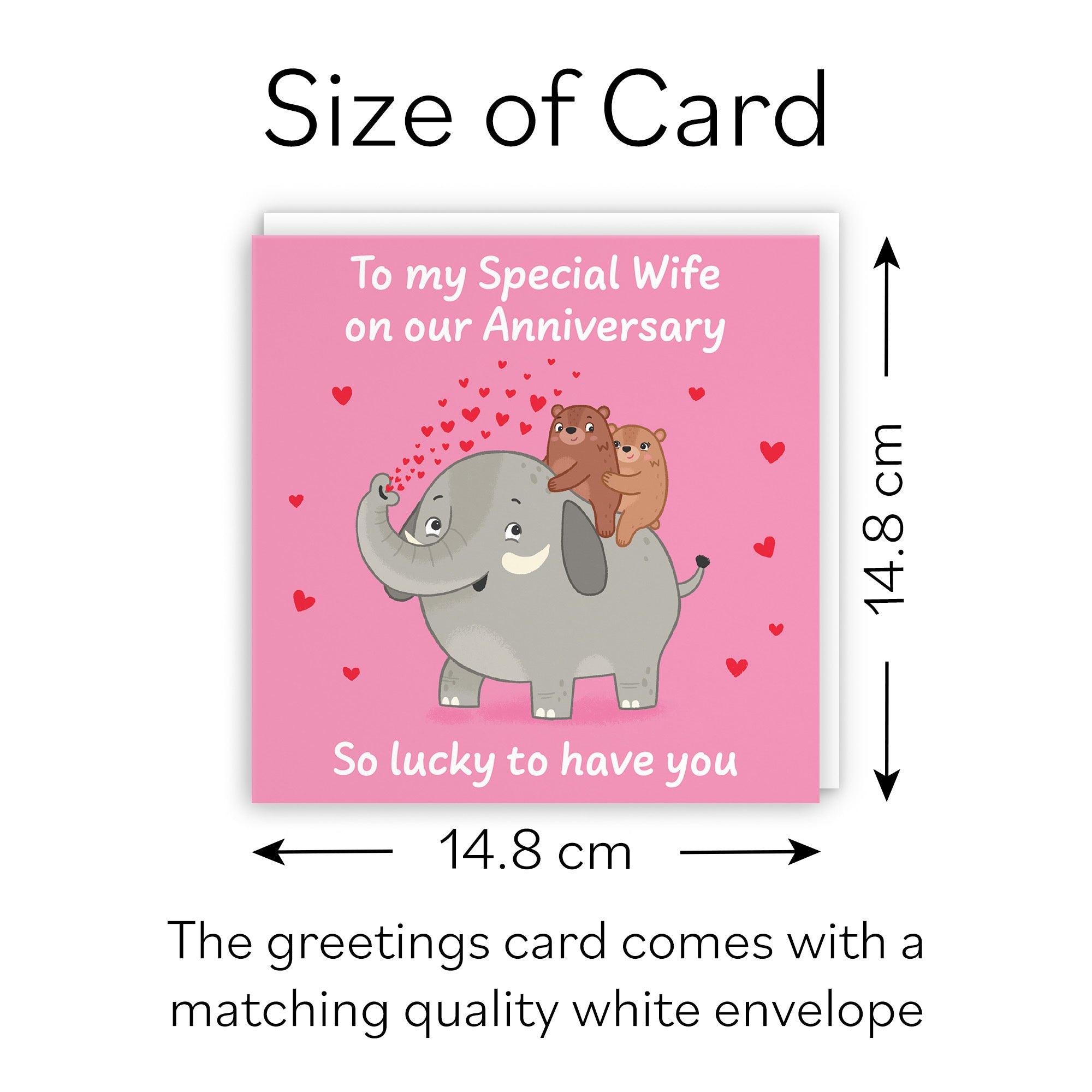 Wife Anniversary Card Elephant Love Story - Default Title (B0DHW8LLX3)