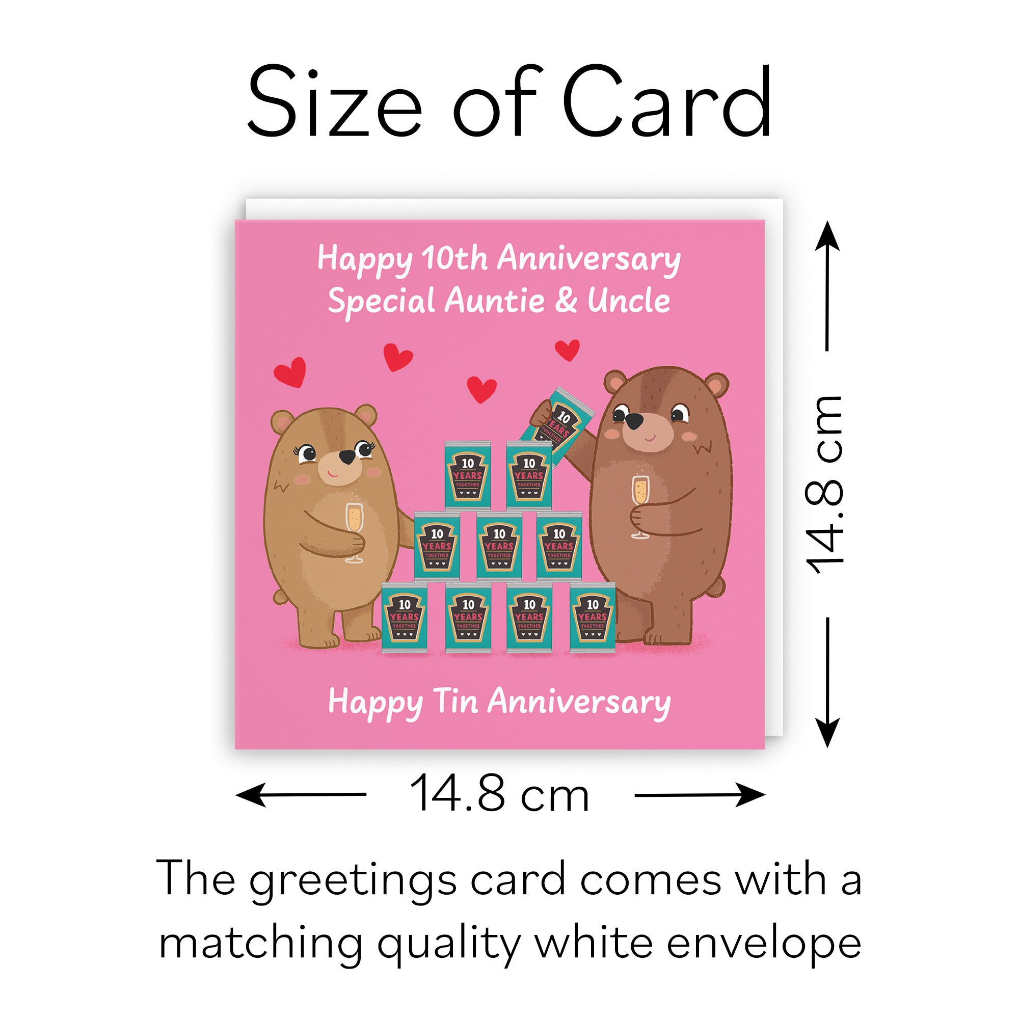 10th Auntie And Uncle Anniversary Card Love Story - Default Title (B0DHW8NHRB)