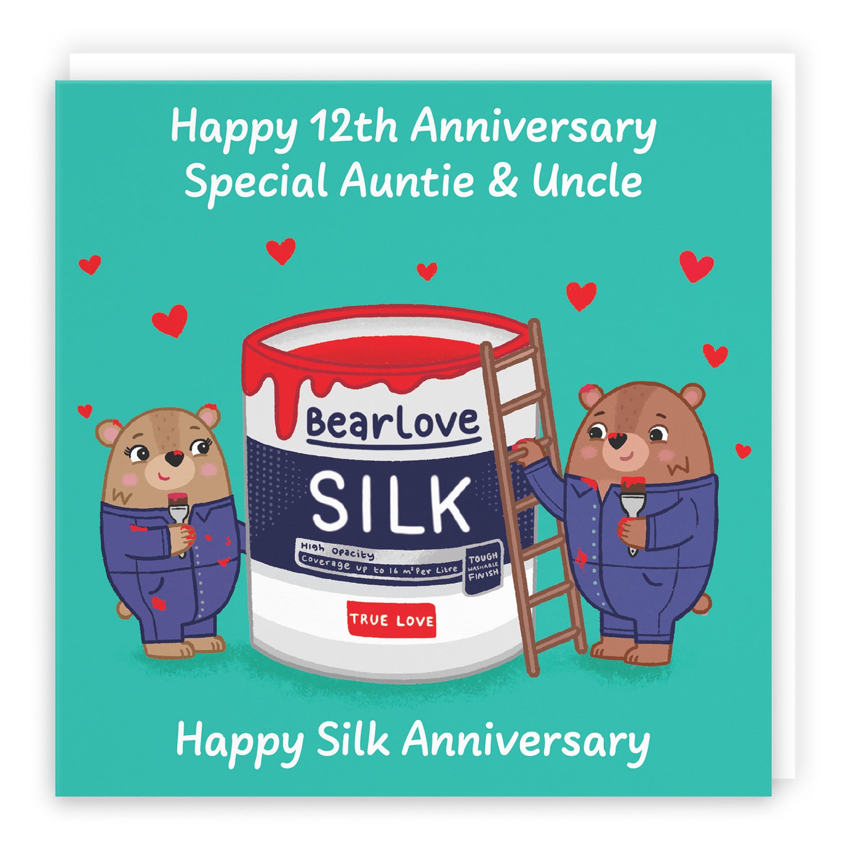 12th Auntie And Uncle Anniversary Card Love Story - Default Title (B0DHW8NJY1)