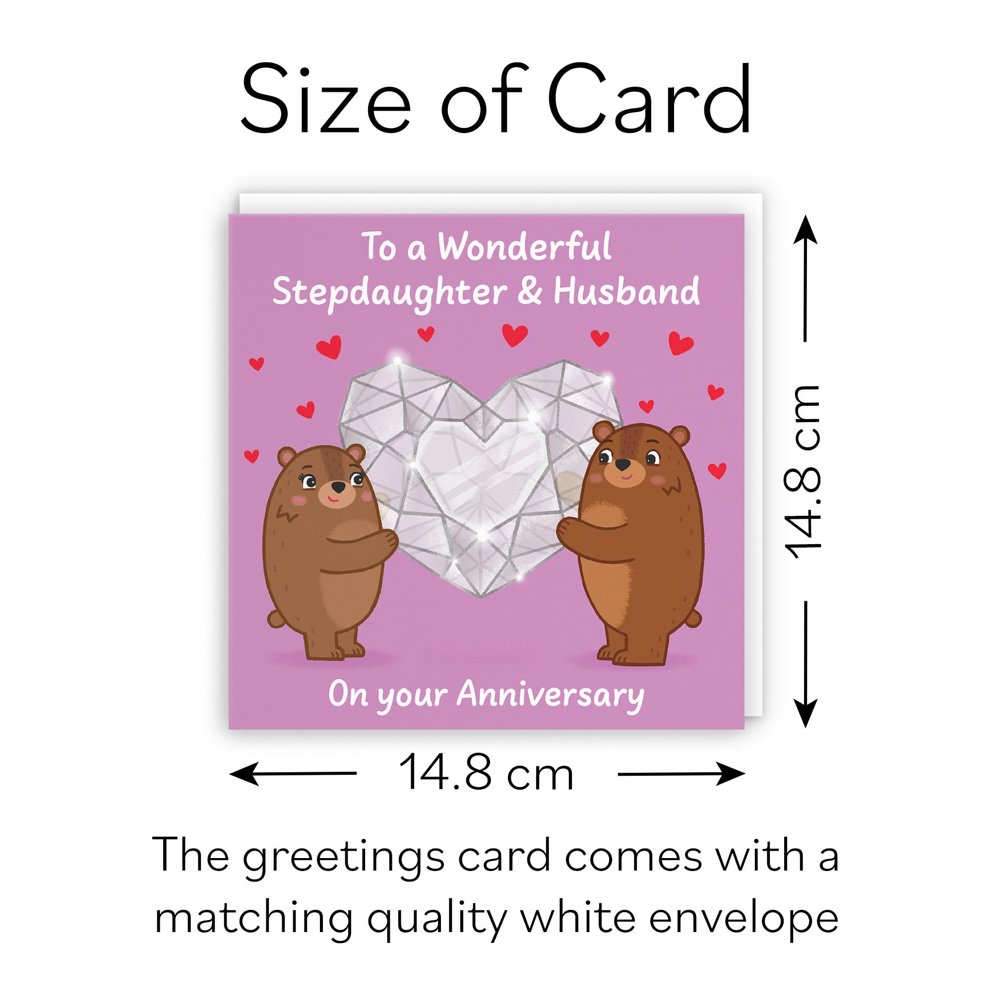 Stepdaughter And Husband Anniversary Card Sparkling Love Story - Default Title (B0DHW8NLVV)