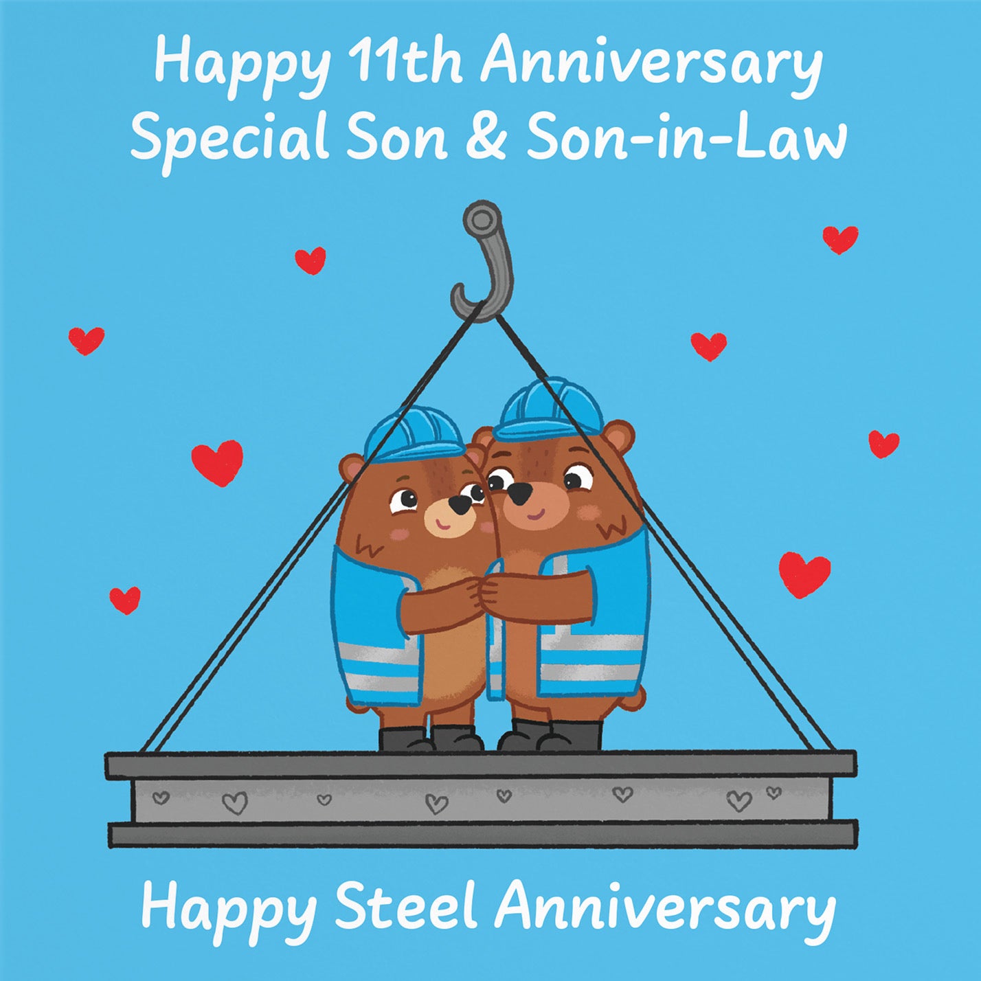 11th Son And Son In Law Anniversary Card Love Story - Default Title (B0DHW8QC98)