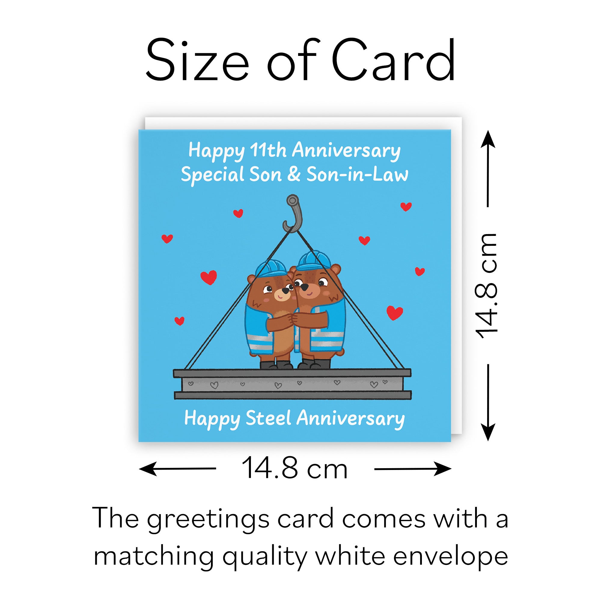 11th Son And Son In Law Anniversary Card Love Story - Default Title (B0DHW8QC98)