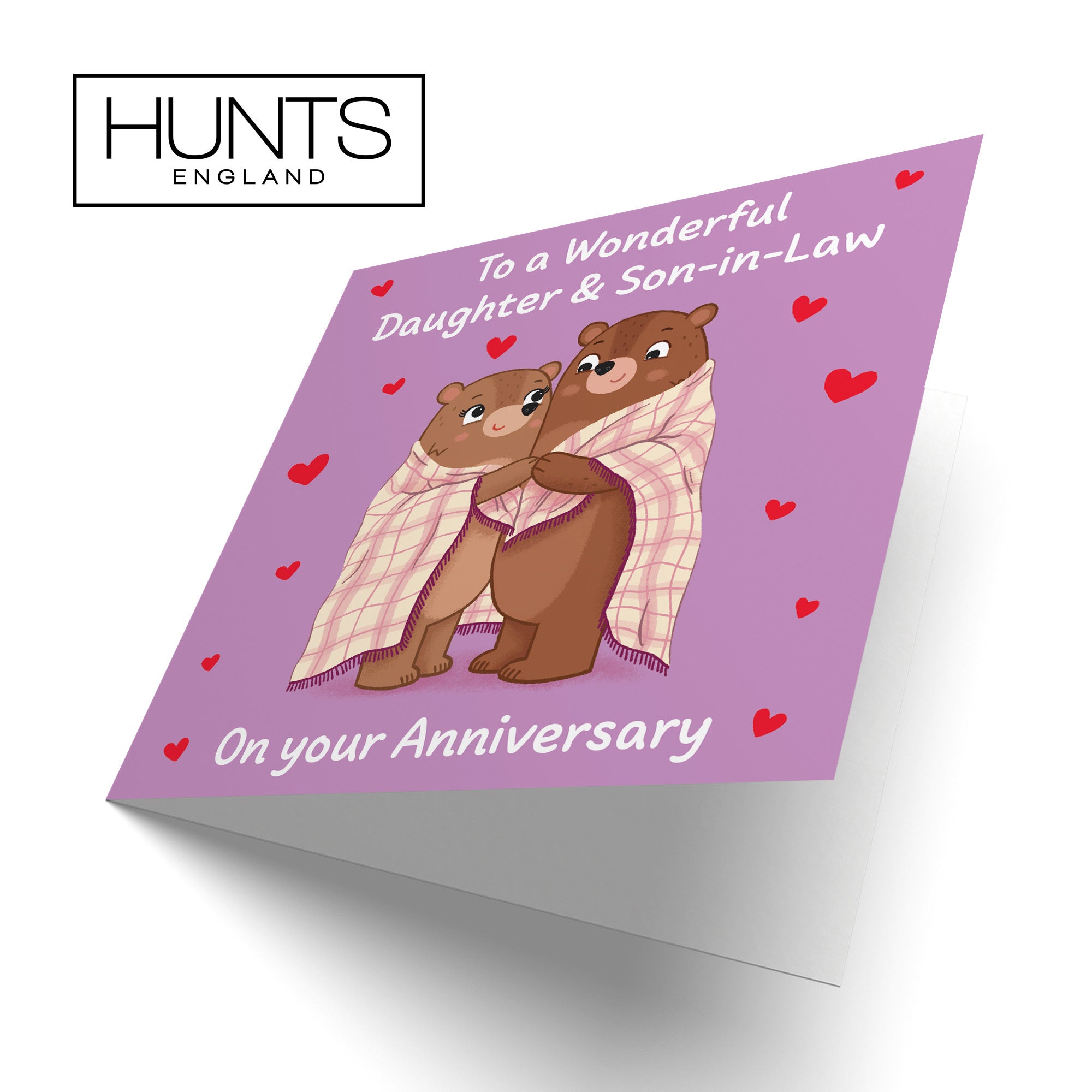 Daughter And Son In Law Anniversary Card Snuggly Bears Love Story - Default Title (B0DHW8QDQ2)