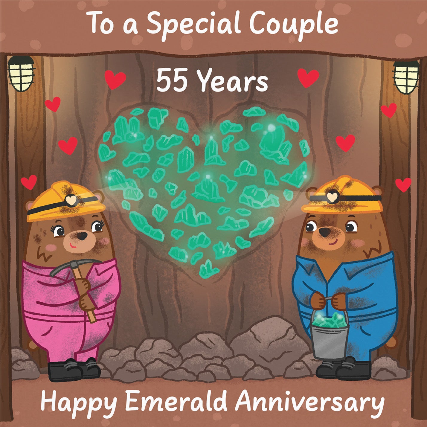 55th Couple Anniversary Card Love Story - Default Title (B0DHW8QN8B)