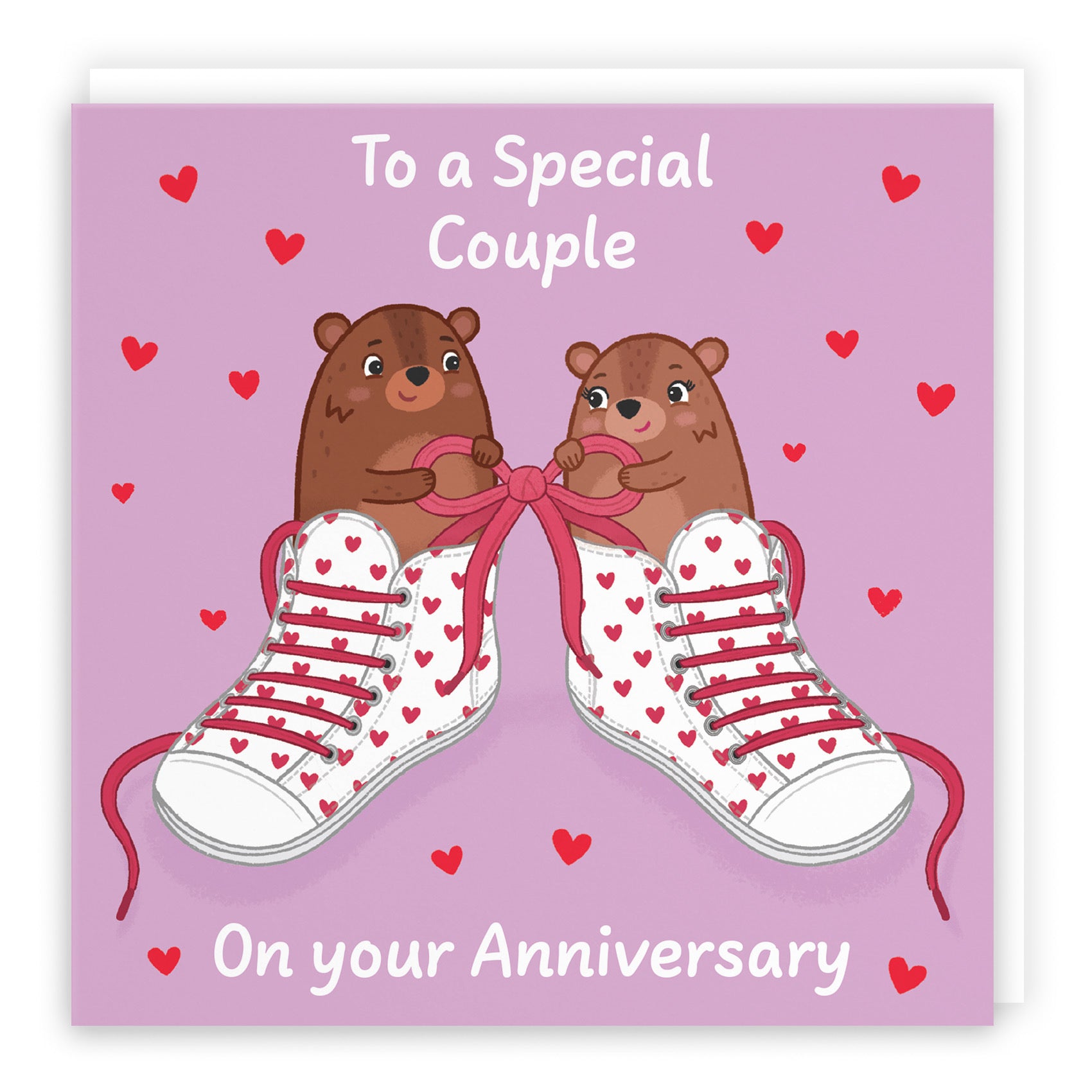 Couple Anniversary Card Laces Love Story - Default Title (B0DHW8QN8D)