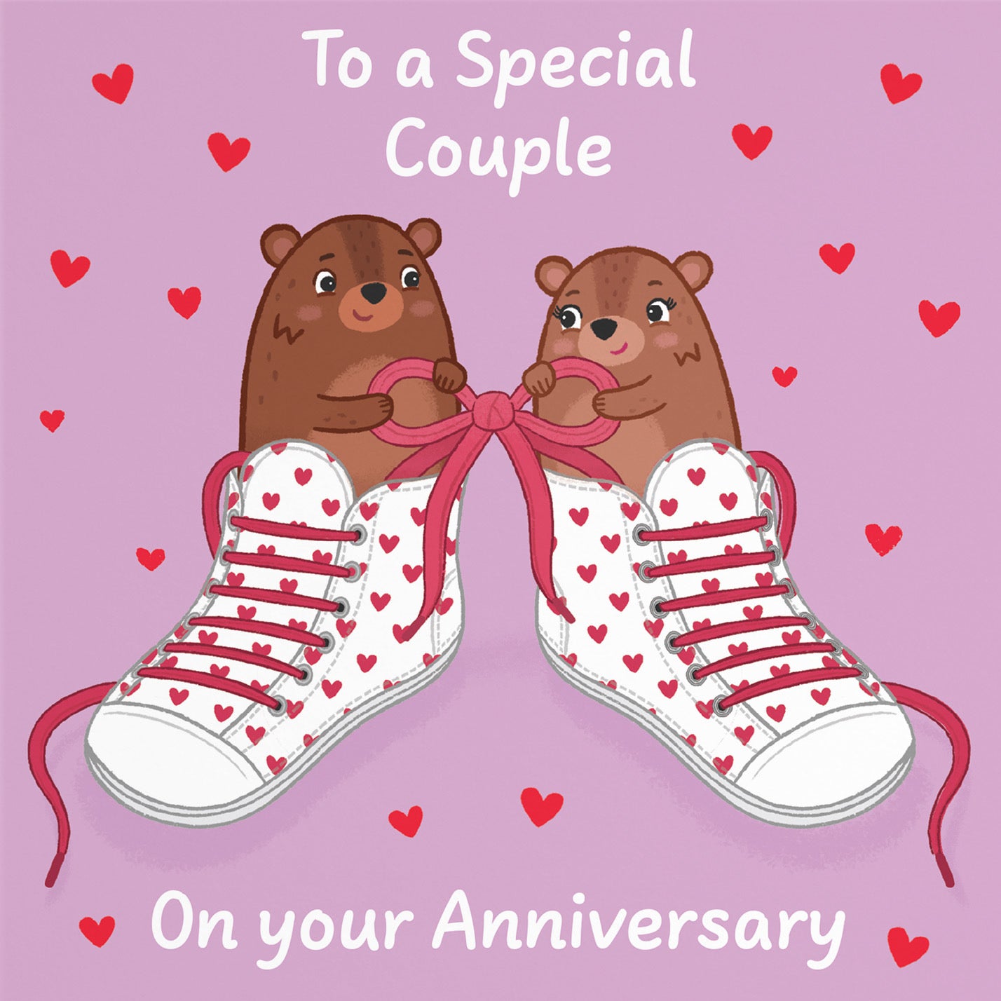 Couple Anniversary Card Laces Love Story - Default Title (B0DHW8QN8D)