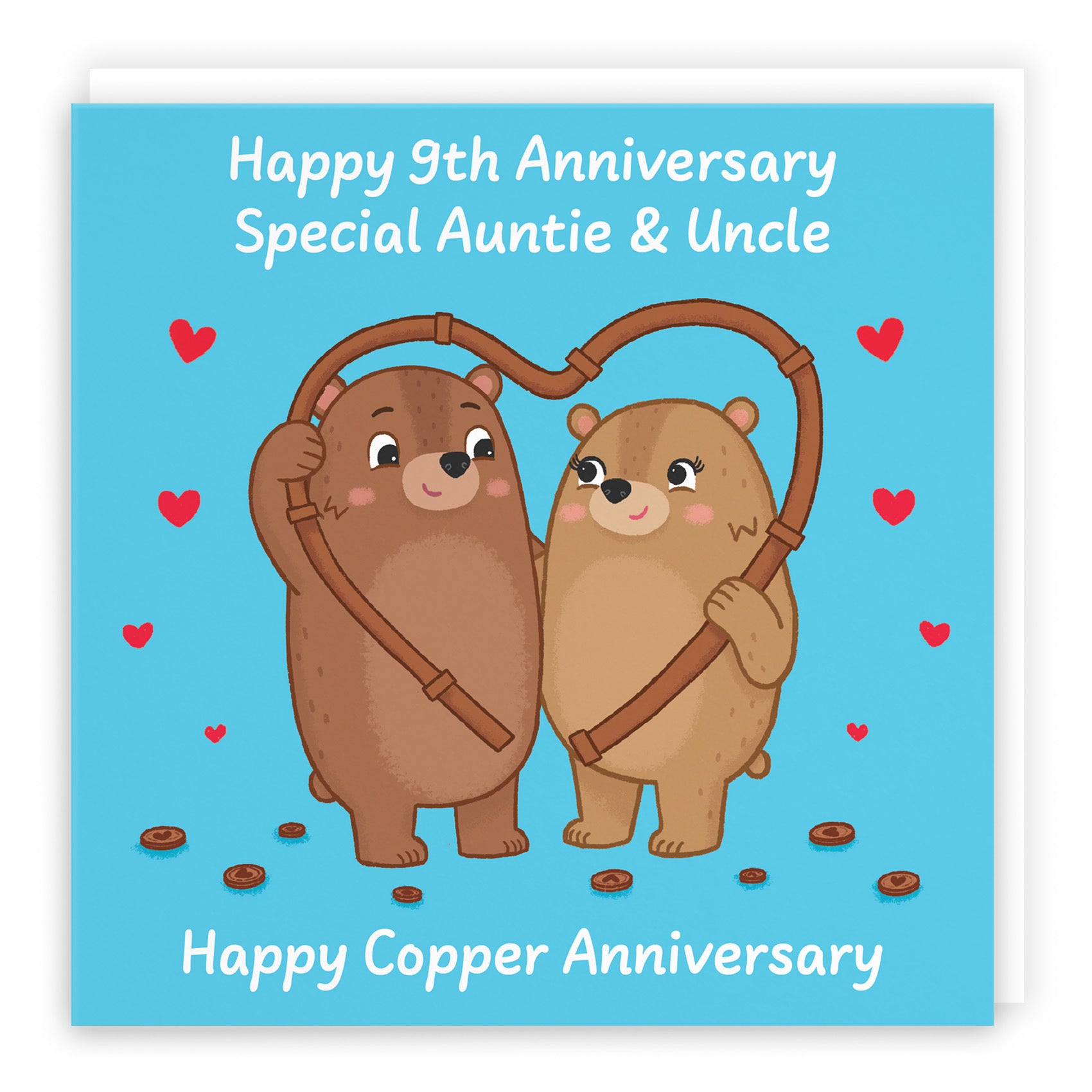 9th Auntie And Uncle Anniversary Card Love Story - Default Title (B0DHW8RZCS)