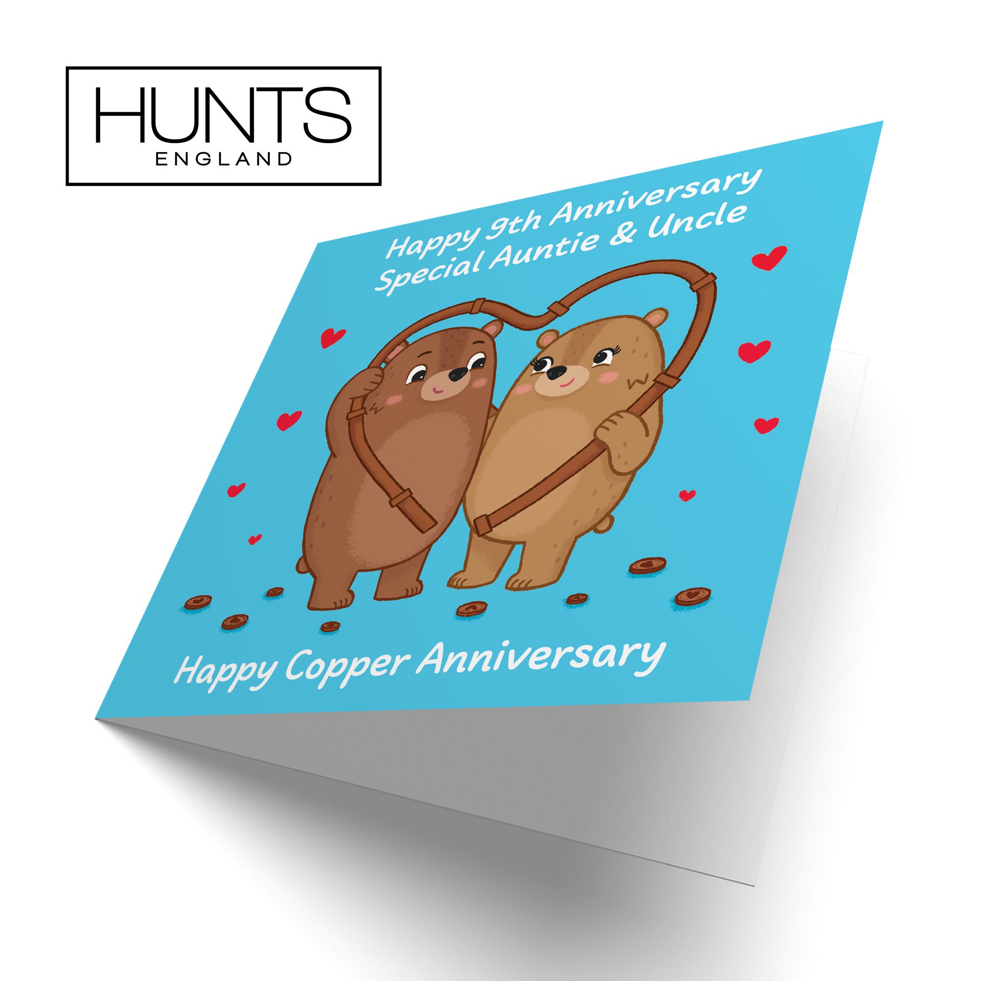 9th Auntie And Uncle Anniversary Card Love Story - Default Title (B0DHW8RZCS)