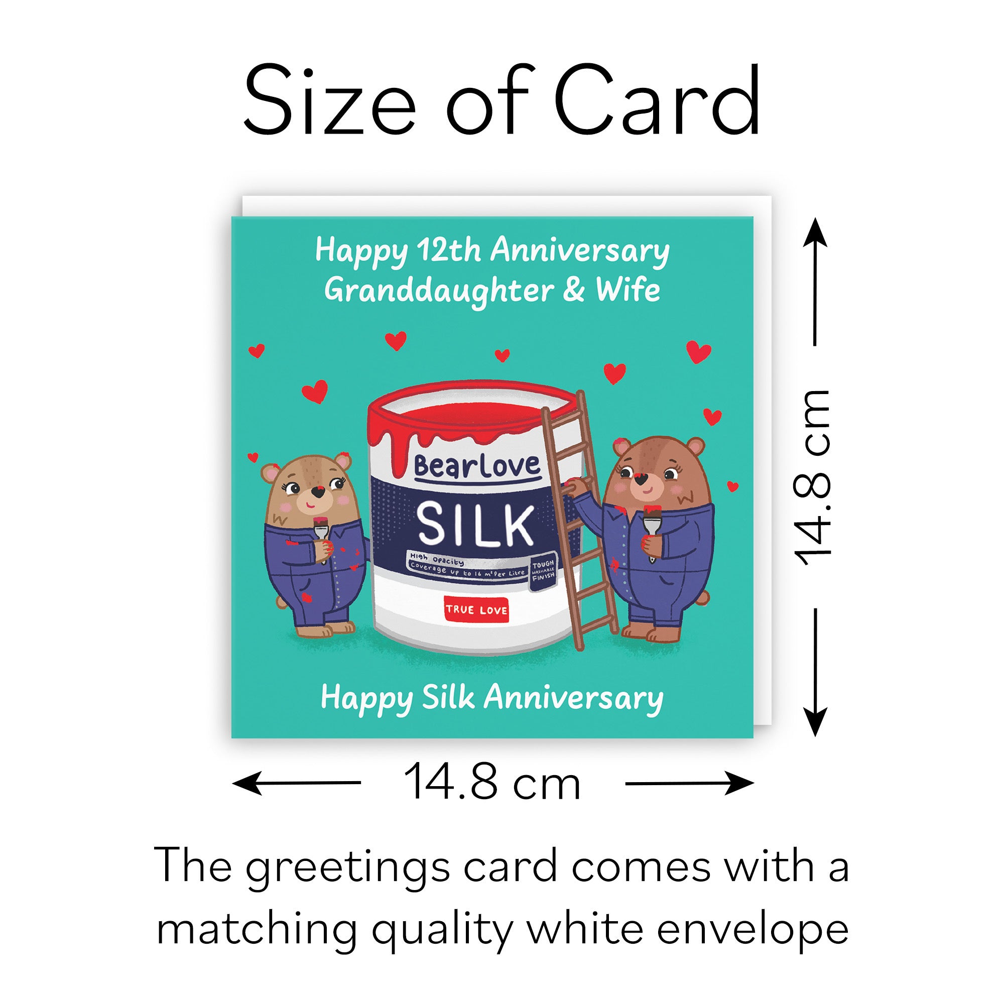 12th Granddaughter And Wife Anniversary Card Love Story - Default Title (B0DHW8S1TF)