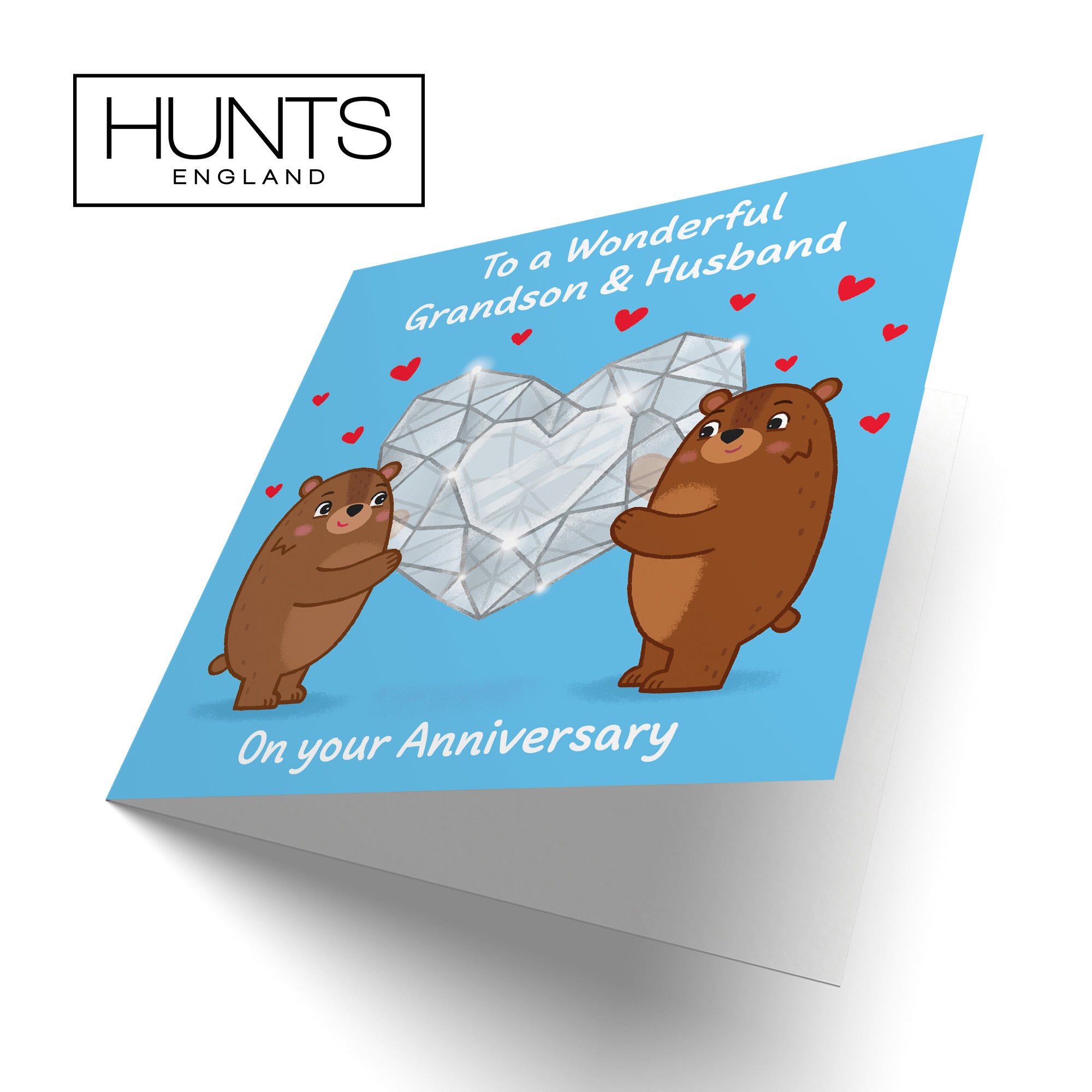 Grandson And Husband Anniversary Card Sparkling Love Story - Default Title (B0DHW8S2F9)