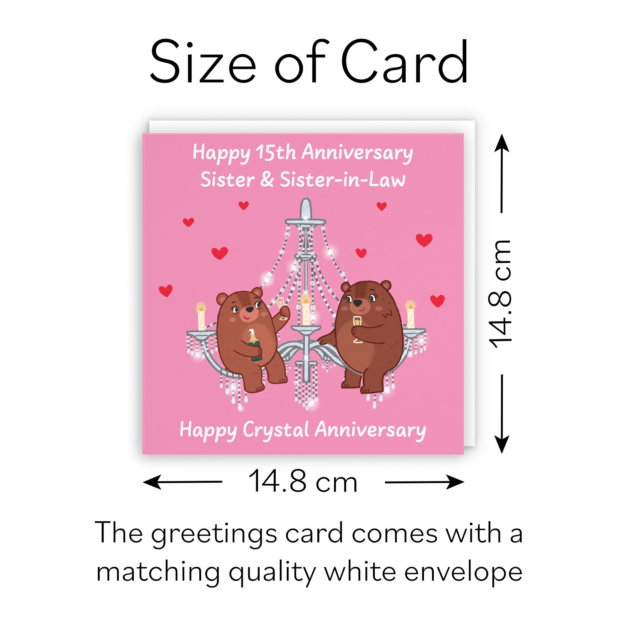 15th Sister And Sister In Law Anniversary Card Love Story - Default Title (B0DHW8S4CX)