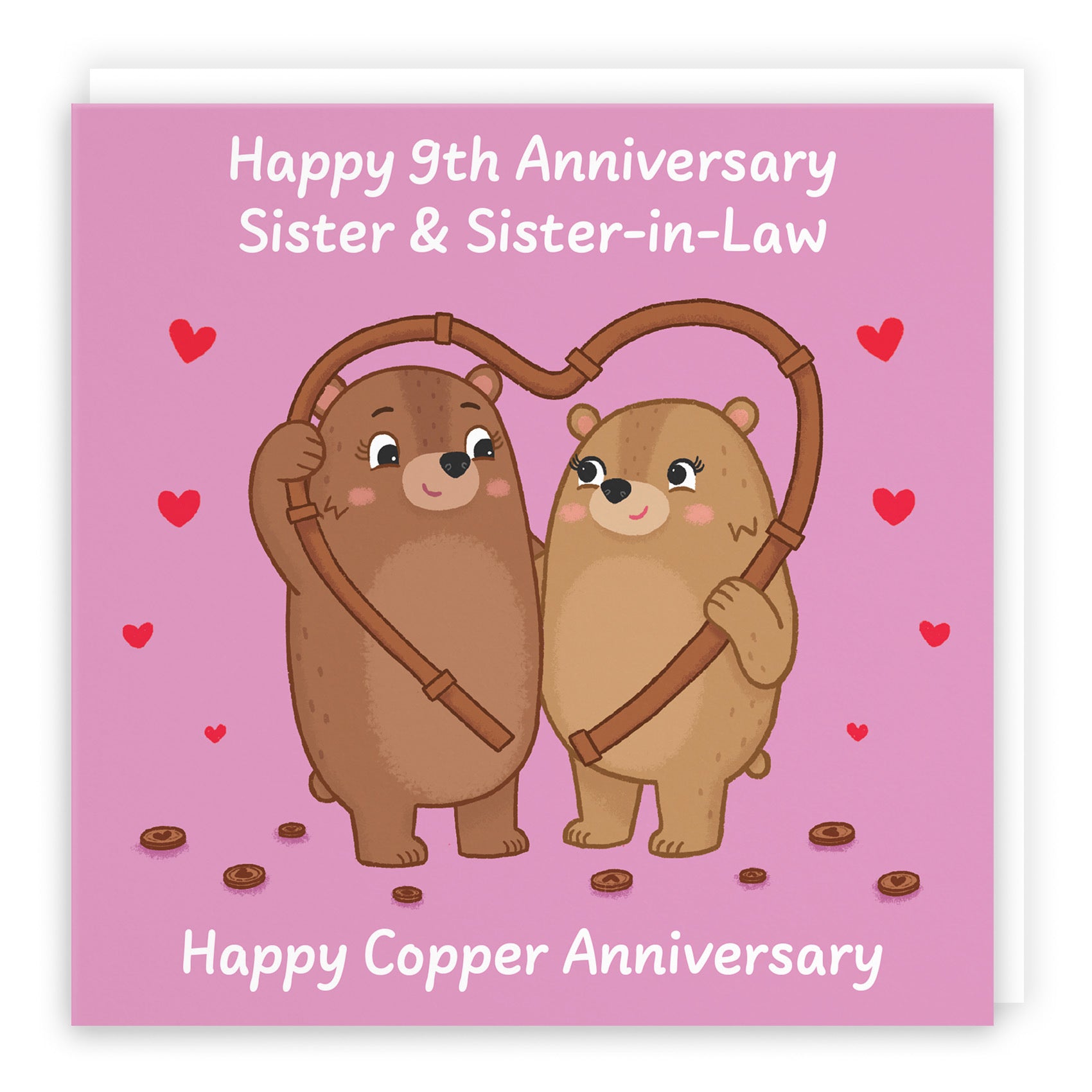 9th Sister And Sister In Law Anniversary Card Love Story - Default Title (B0DHW8T9RH)