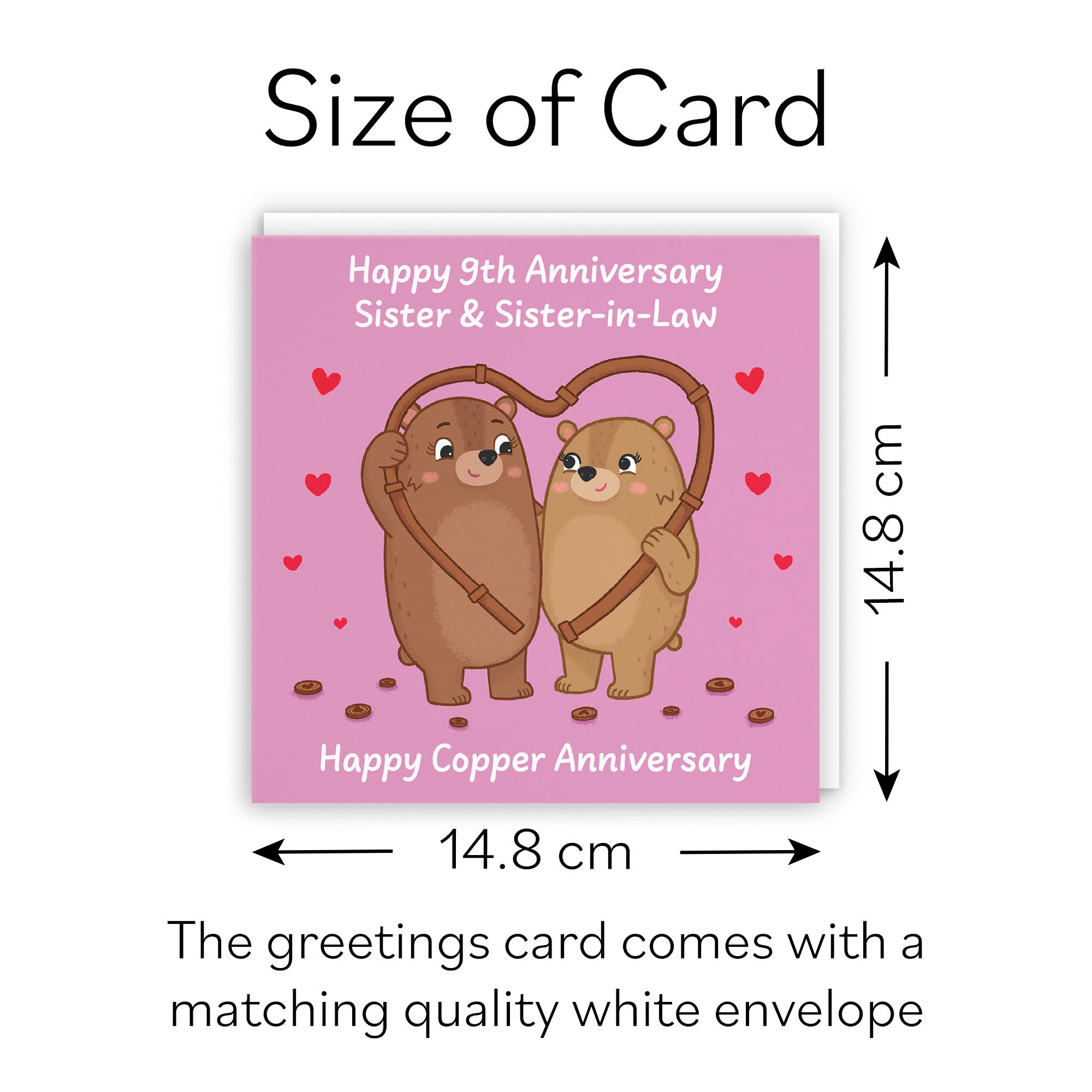 9th Sister And Sister In Law Anniversary Card Love Story - Default Title (B0DHW8T9RH)