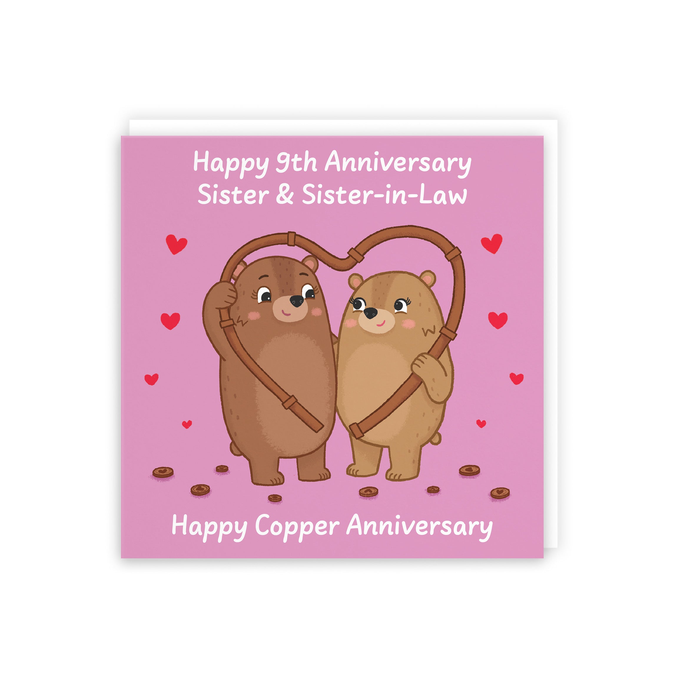 9th Sister And Sister In Law Anniversary Card Love Story - Default Title (B0DHW8T9RH)