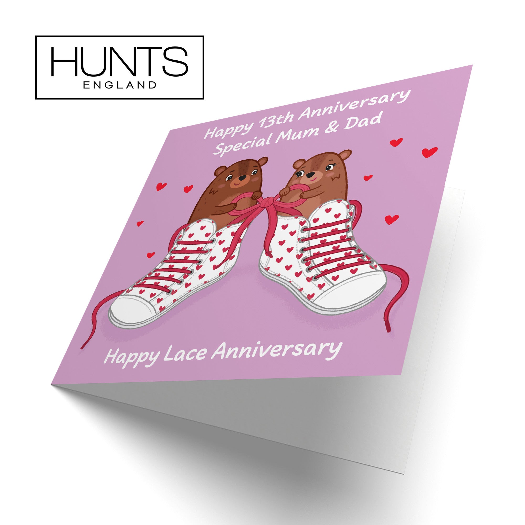 13th Mum And Dad Anniversary Card Love Story - Default Title (B0DHW8TL9L)