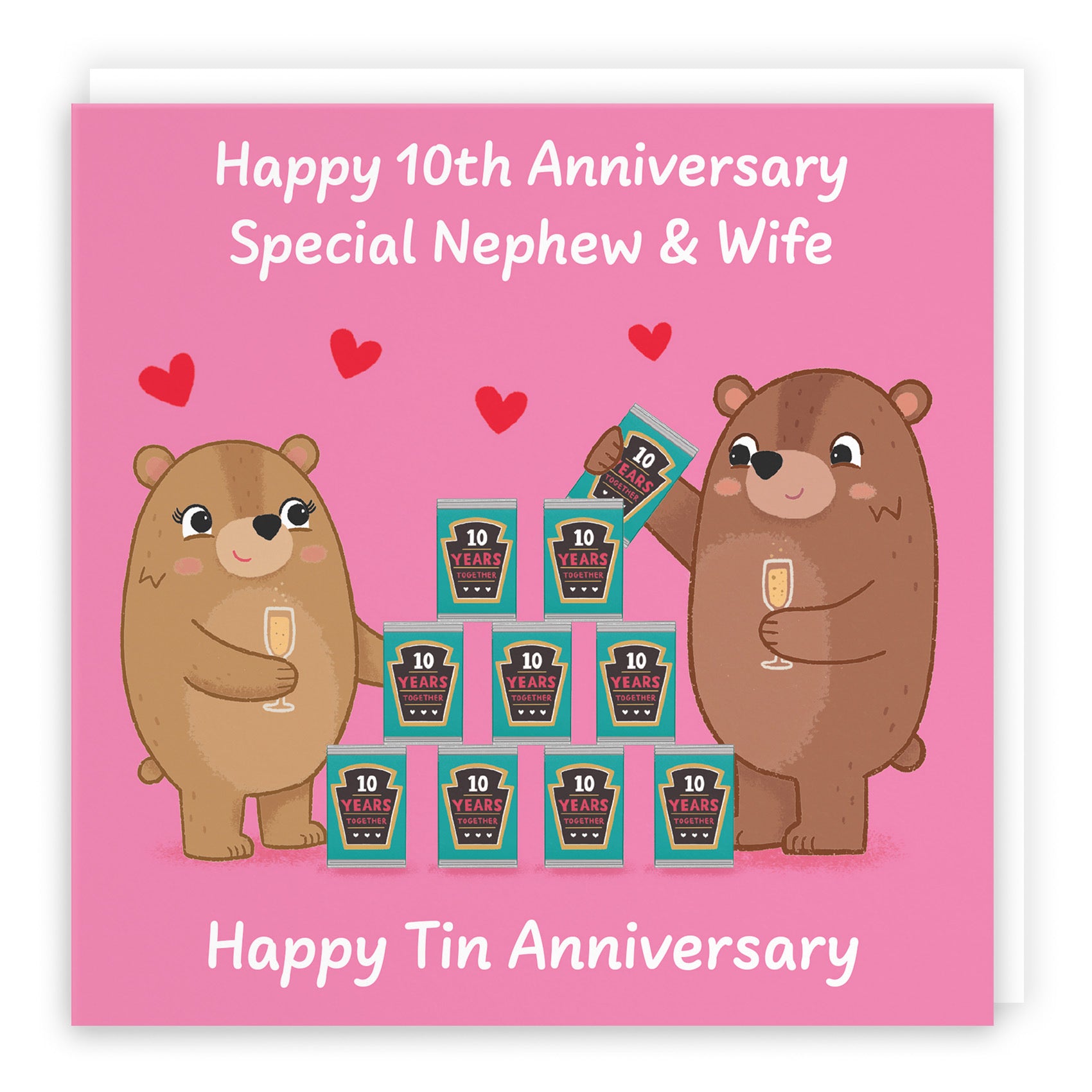 10th Nephew And Wife Anniversary Card Love Story - Default Title (B0DHW8V1MK)