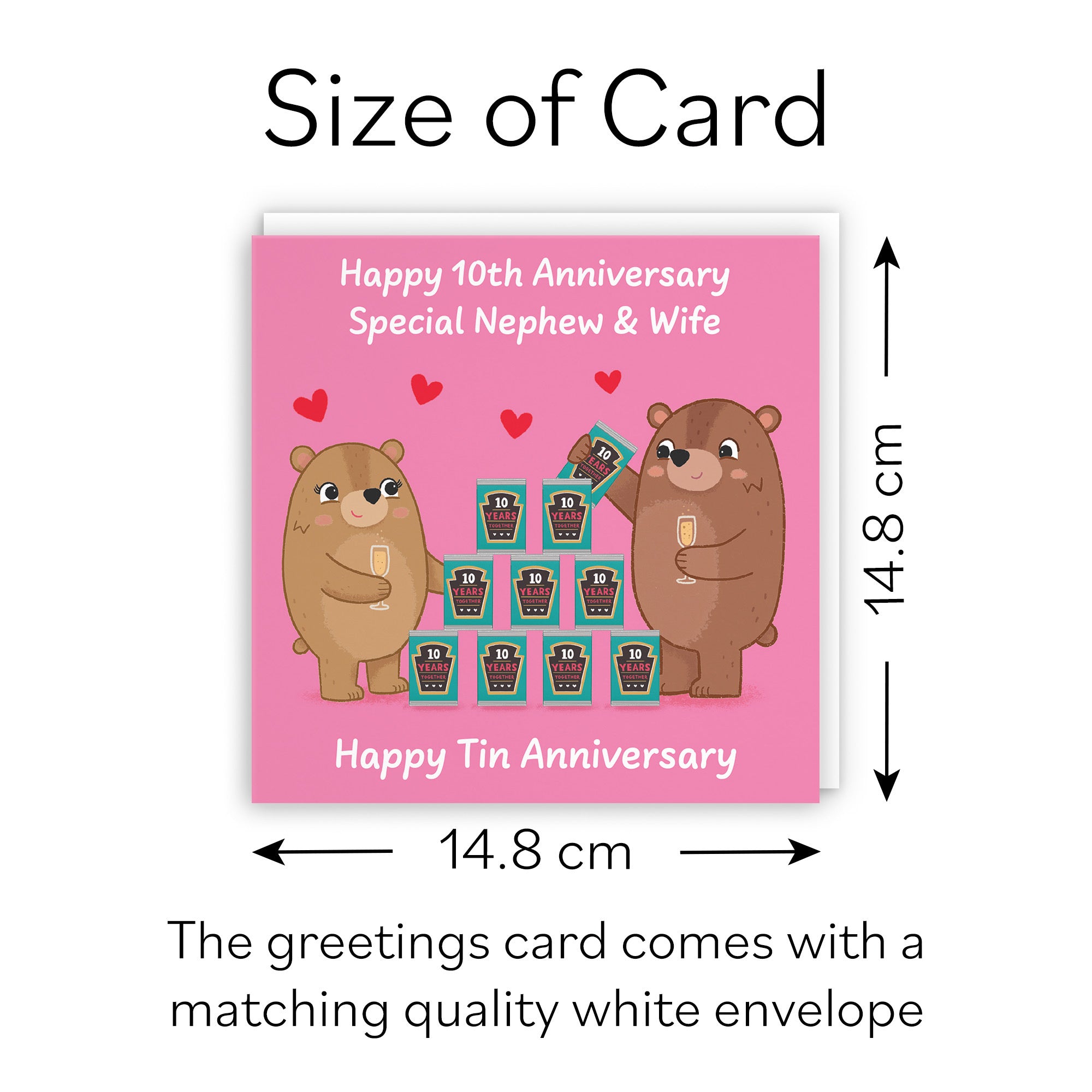 10th Nephew And Wife Anniversary Card Love Story - Default Title (B0DHW8V1MK)