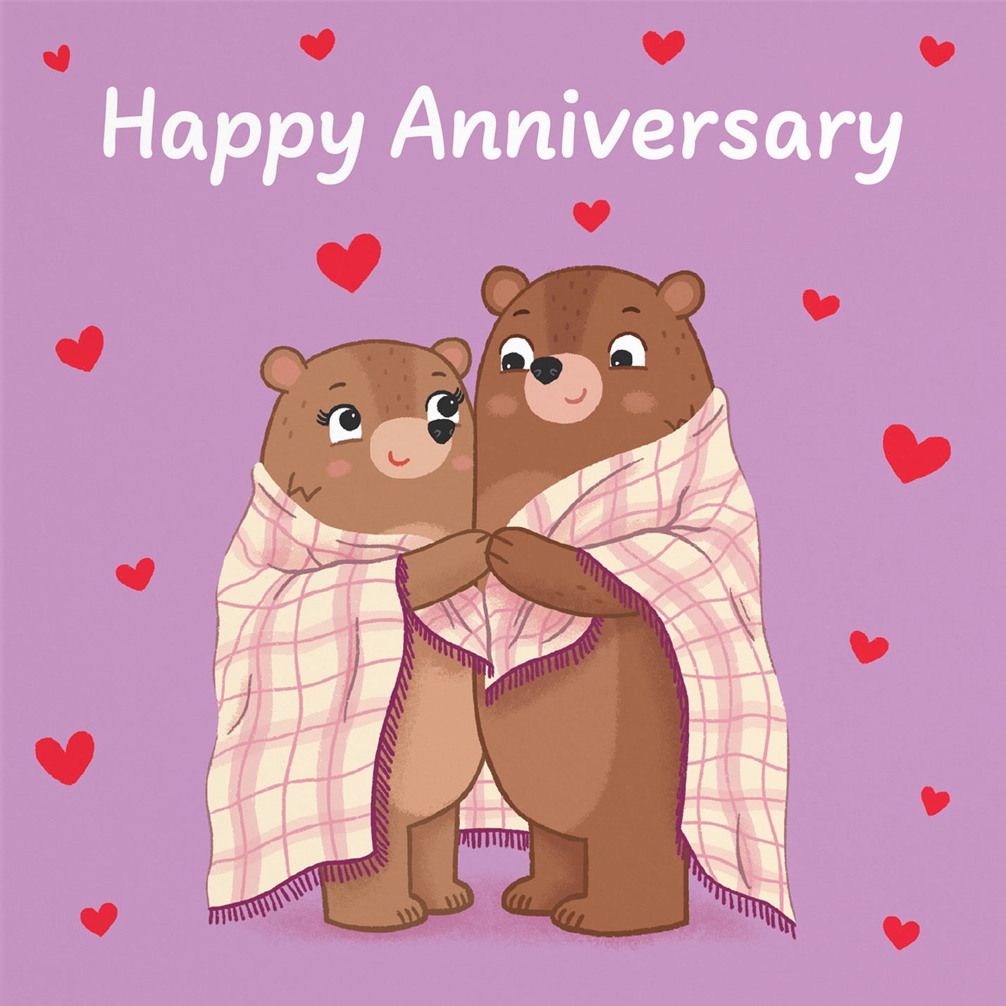 Snuggly Bears Anniversary Card Love Story - Default Title (B0DHW8V82Q)