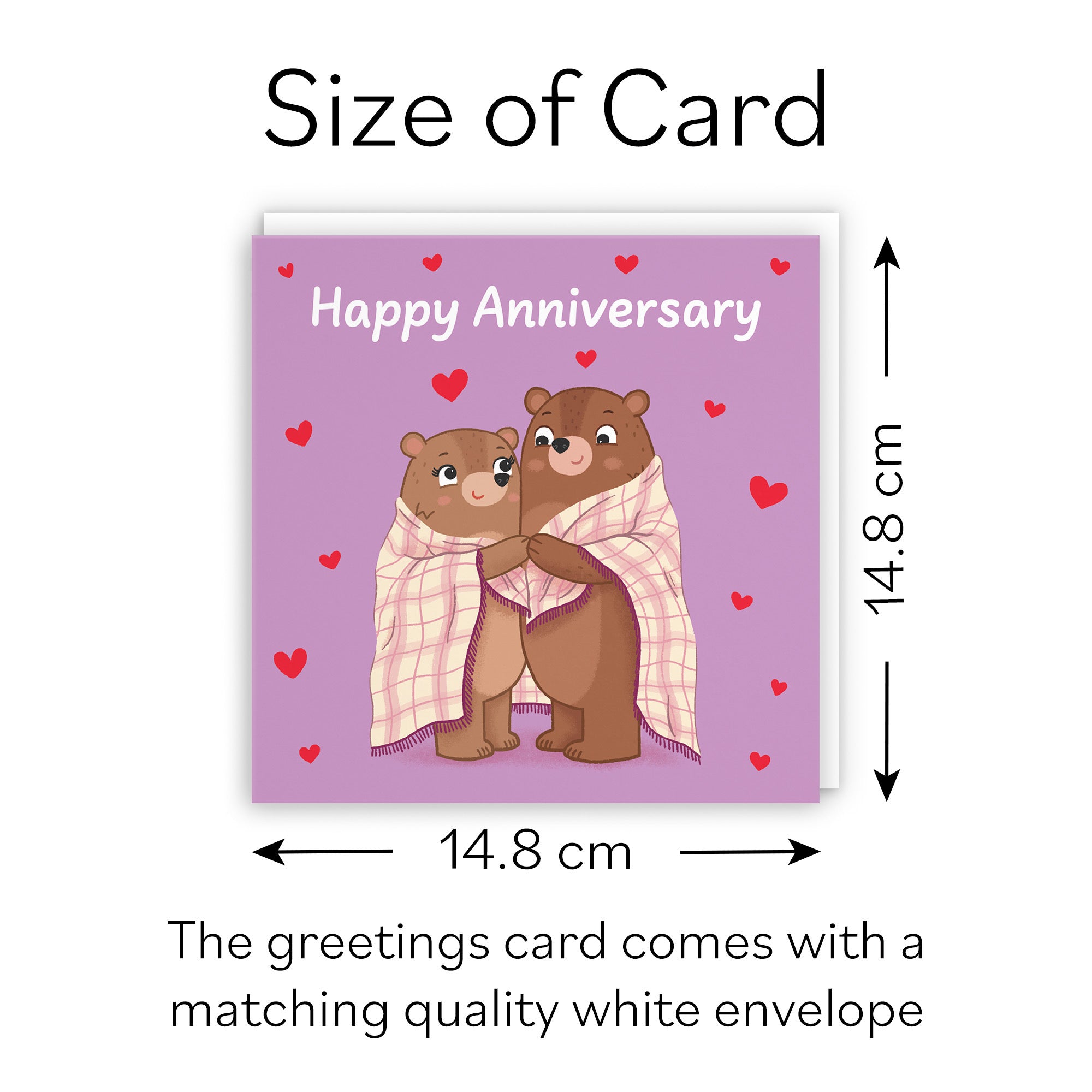 Snuggly Bears Anniversary Card Love Story - Default Title (B0DHW8V82Q)