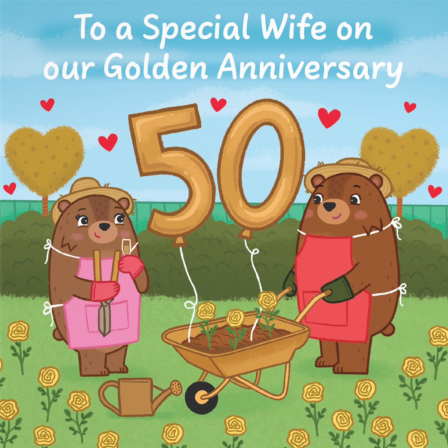 50th Wife Anniversary Card Love Story - Default Title (B0DHW8VS77)